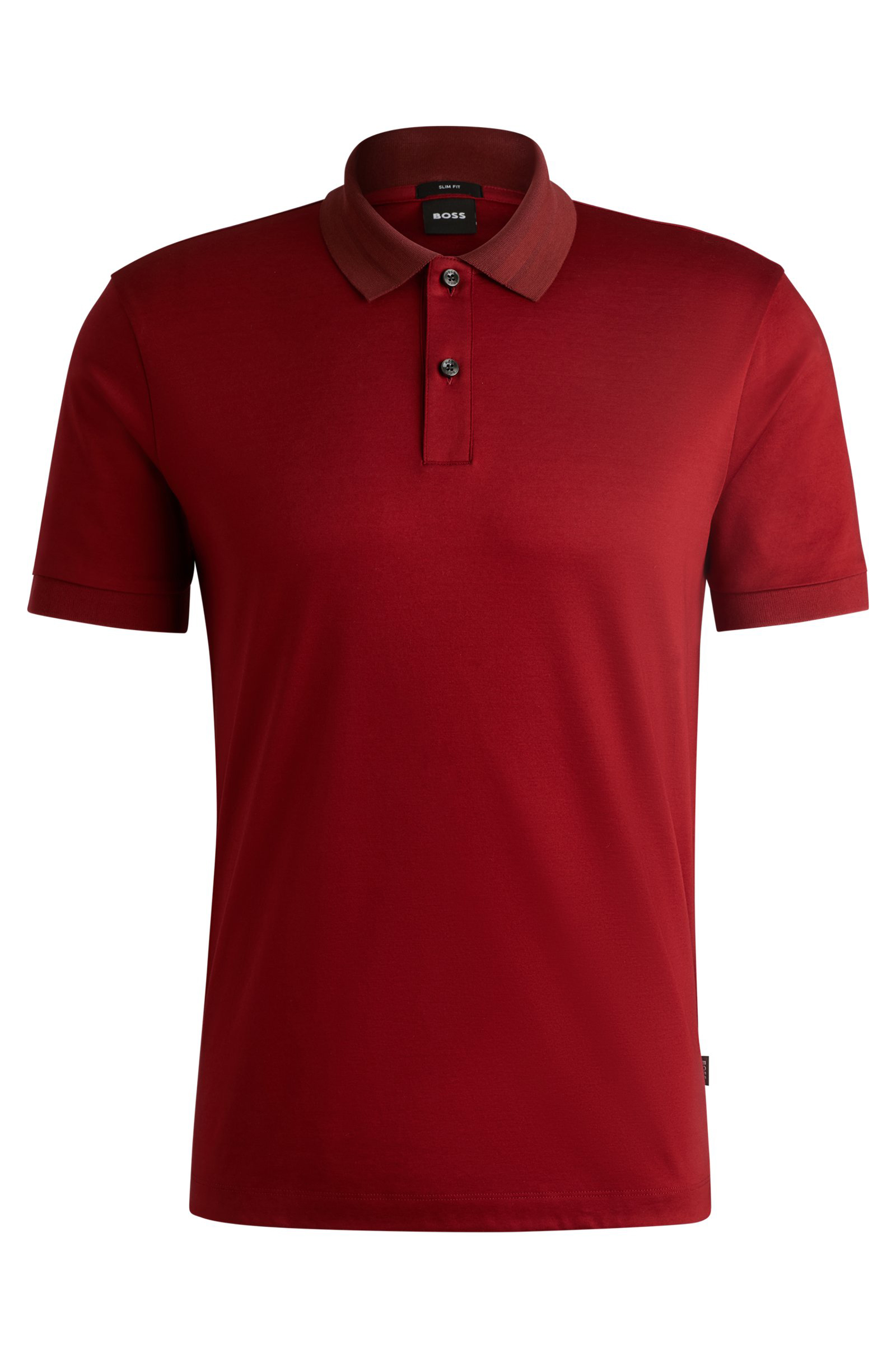 BOSS Phillipson slim fit heren polo, pique, rood