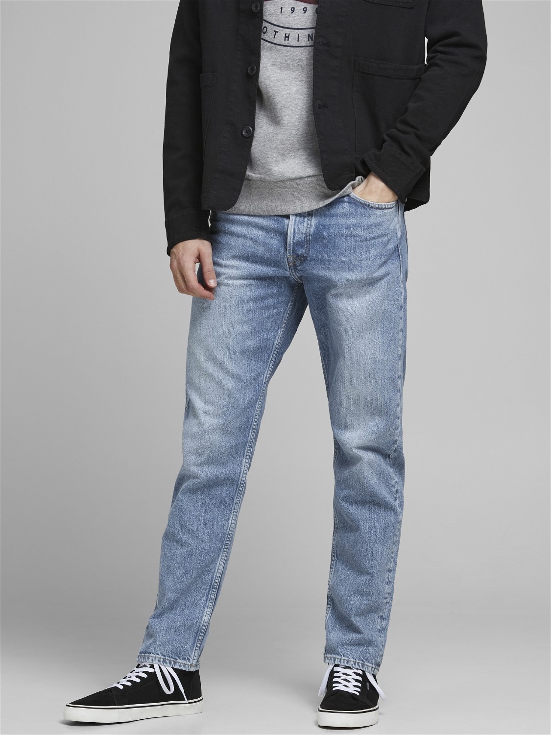 JACK & JONES Chris Original loose fit, heren jeans, denimblauw