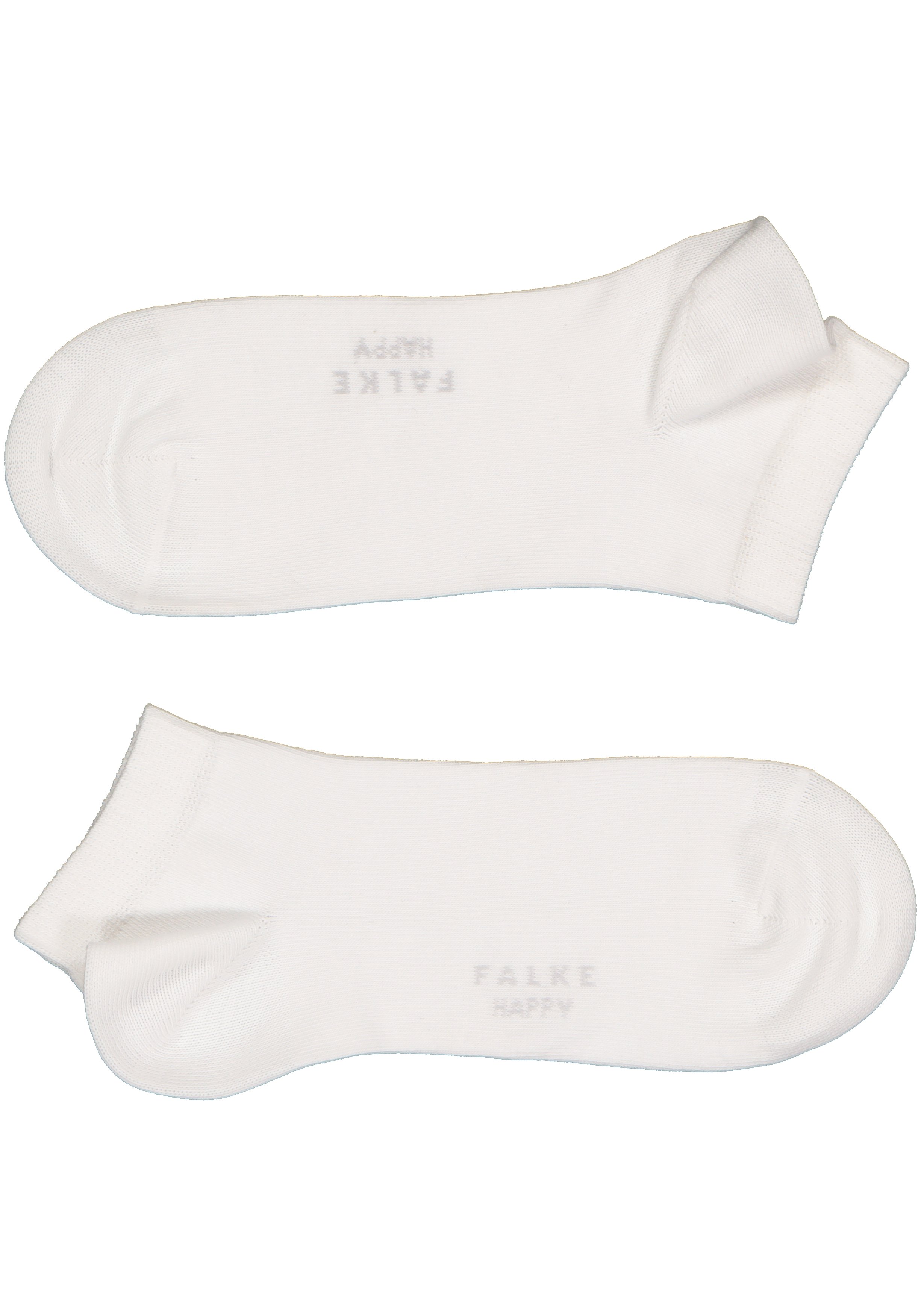 FALKE Happy dames enkelsokken (2-pack), katoen, wit (white)