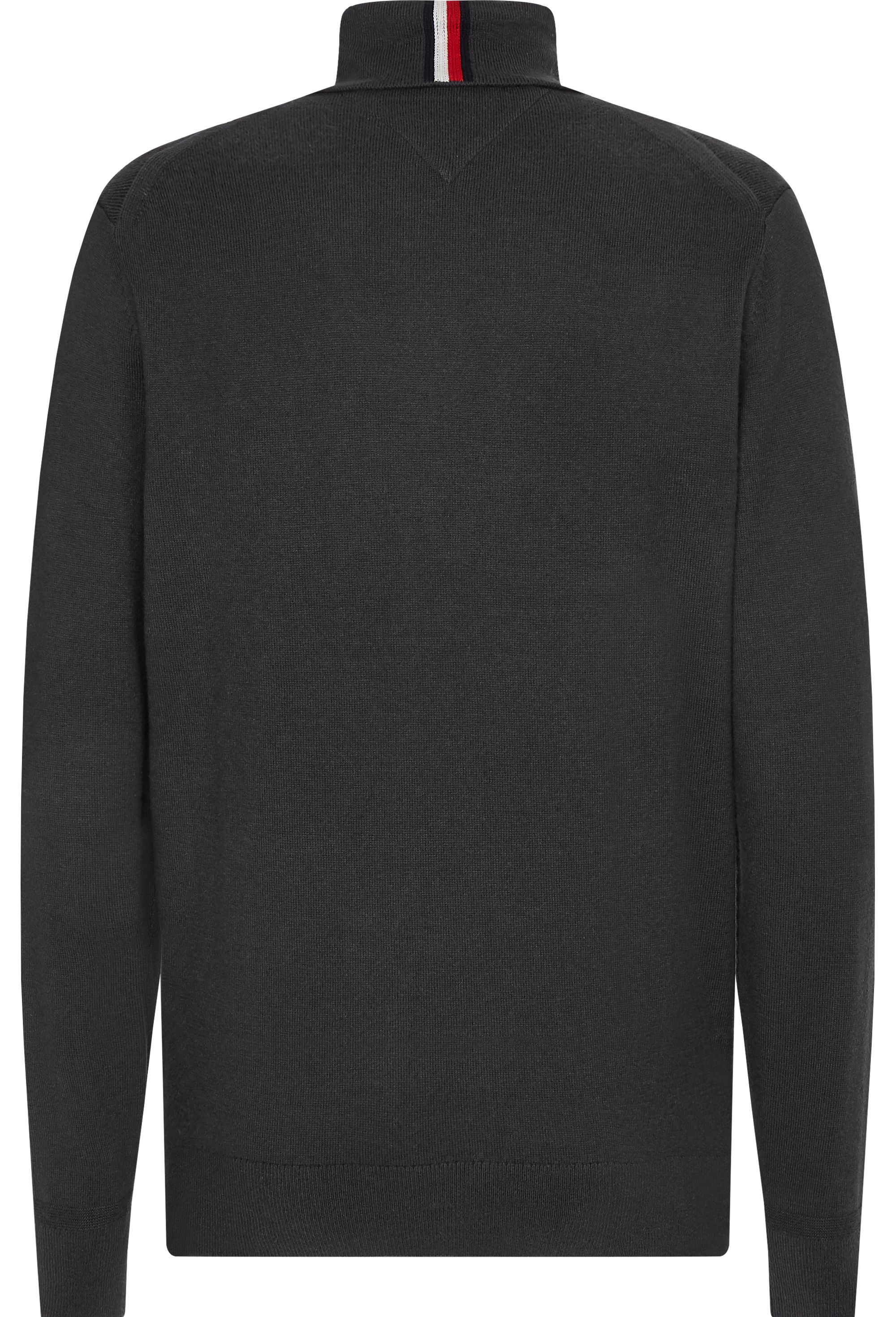 Tommy Hilfiger heren coltrui katoen, Pima Org Ctn Cashmere Roll Neck, grijs