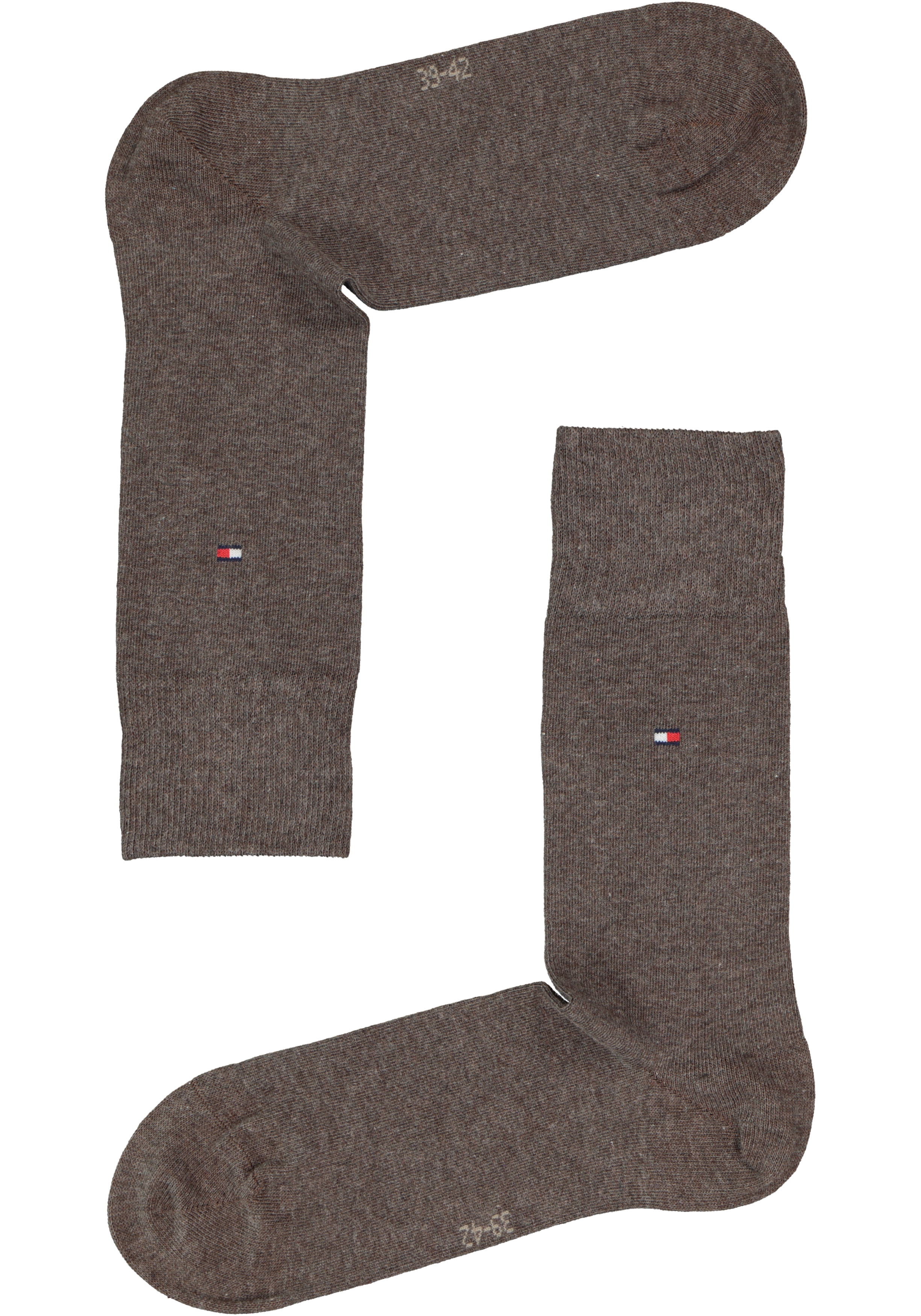 Tommy Hilfiger Classic Socks (2-pack), herensokken katoen, bruin