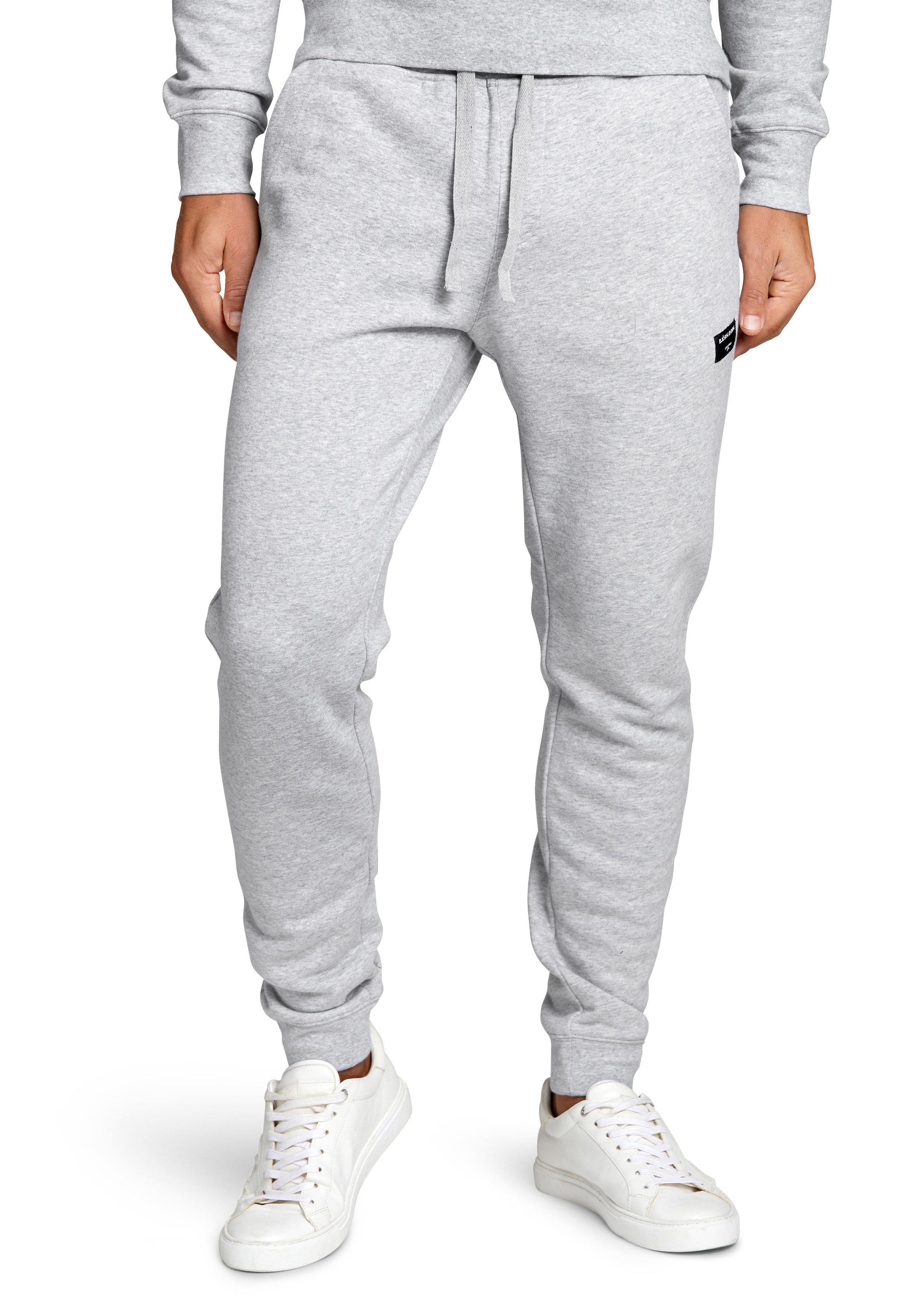 Bjorn Borg tapered pant, heren joggingbroek dik, lichtgrijs melange