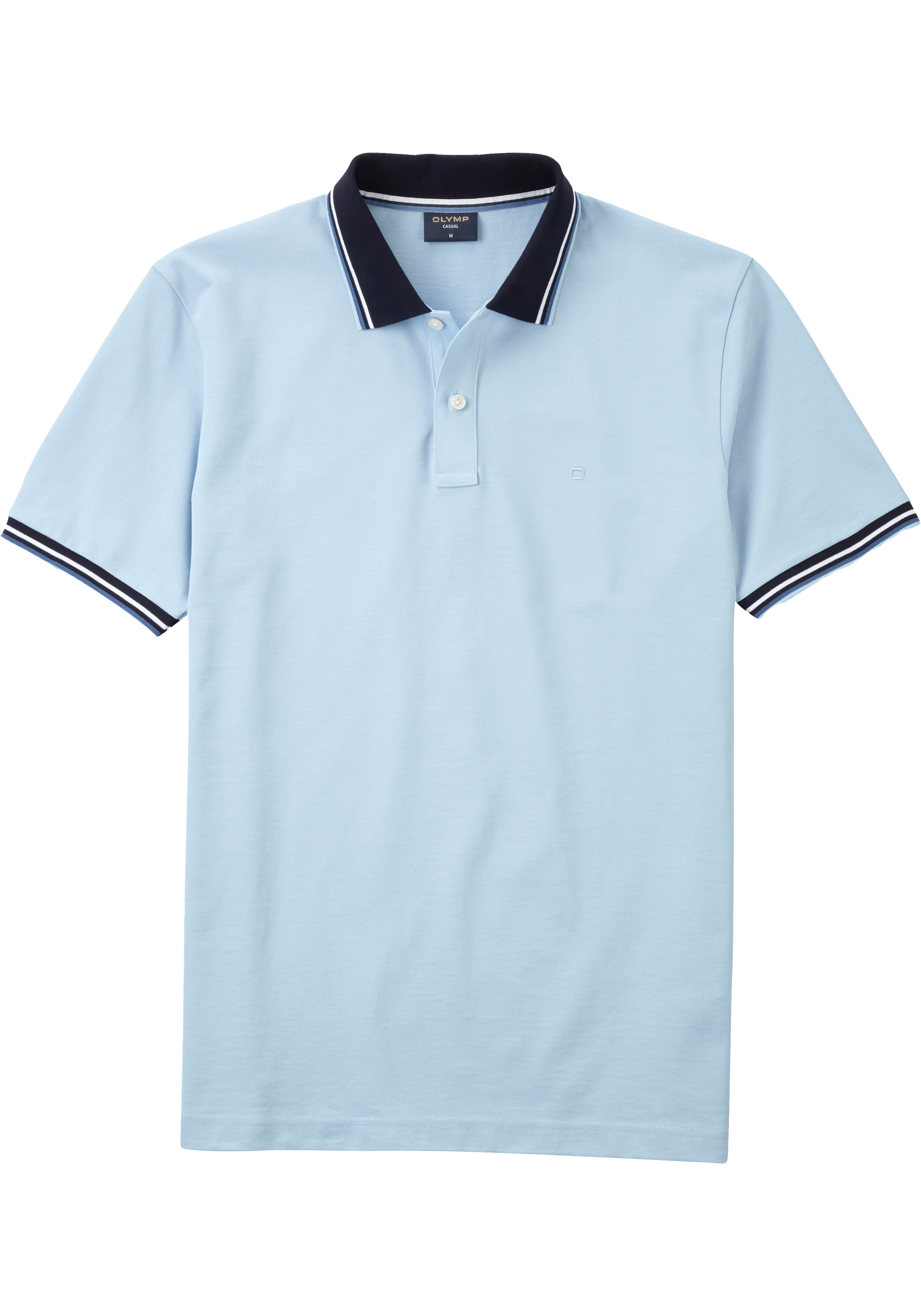 OLYMP Polo Casual, modern fit polo, lichtblauw