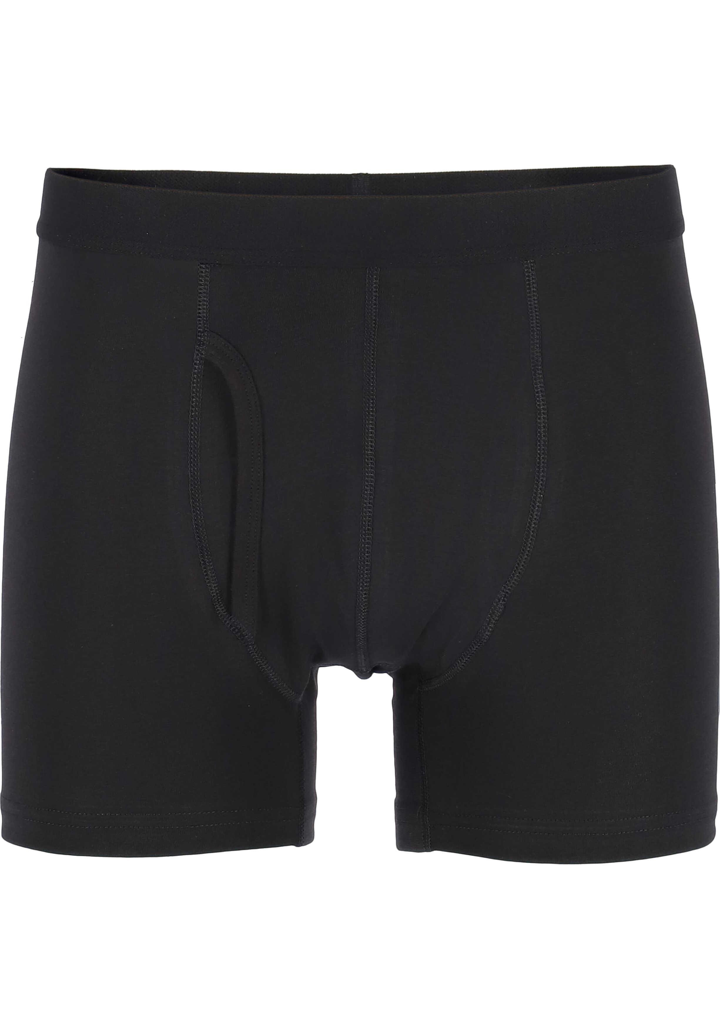 TEN CATE Basics men boxershorts (3-pack), heren boxers lang met gulp, zwart