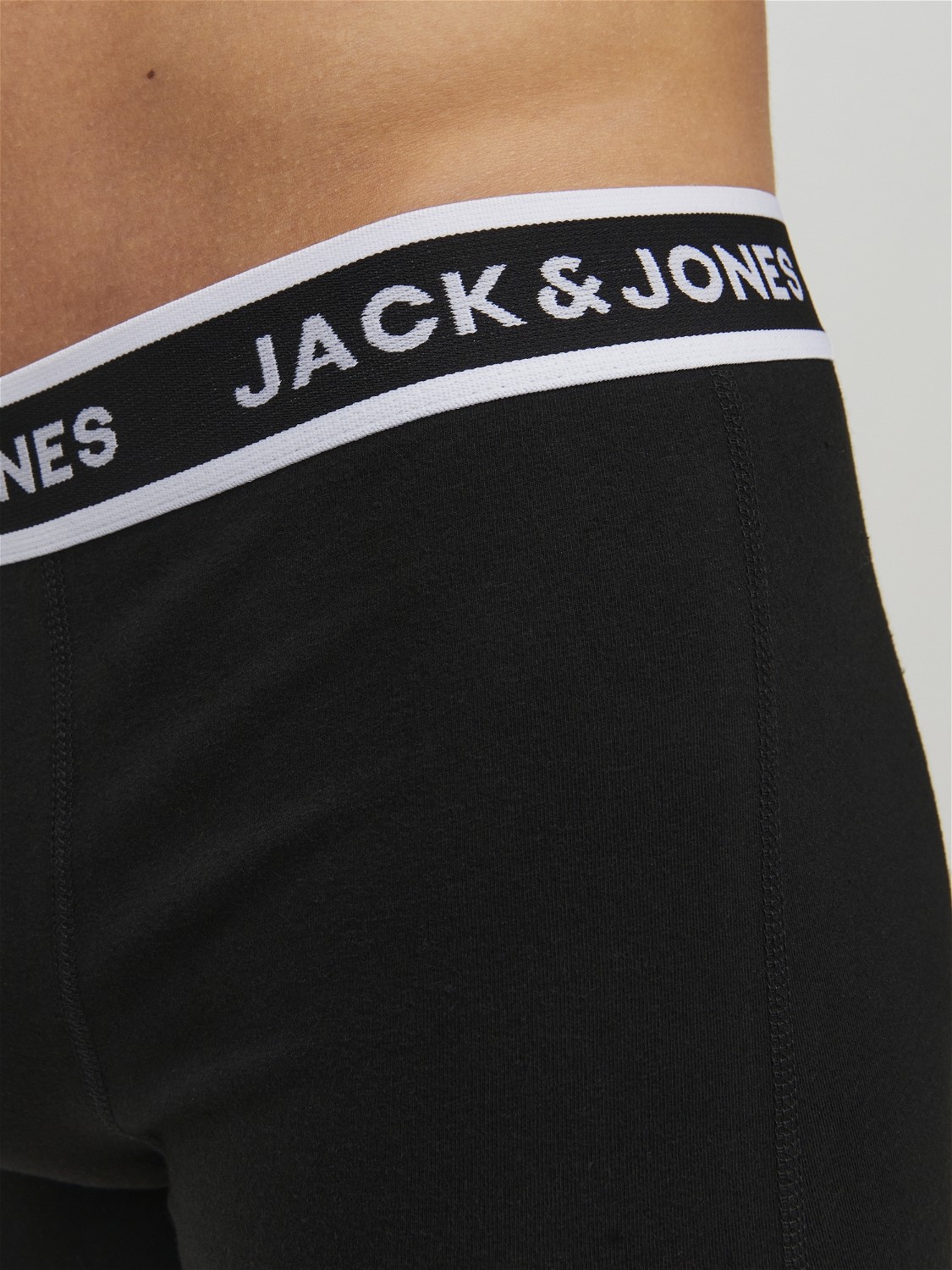 JACK & JONES Jacsolid boxer briefs (3-pack), heren boxers extra lang, zwart