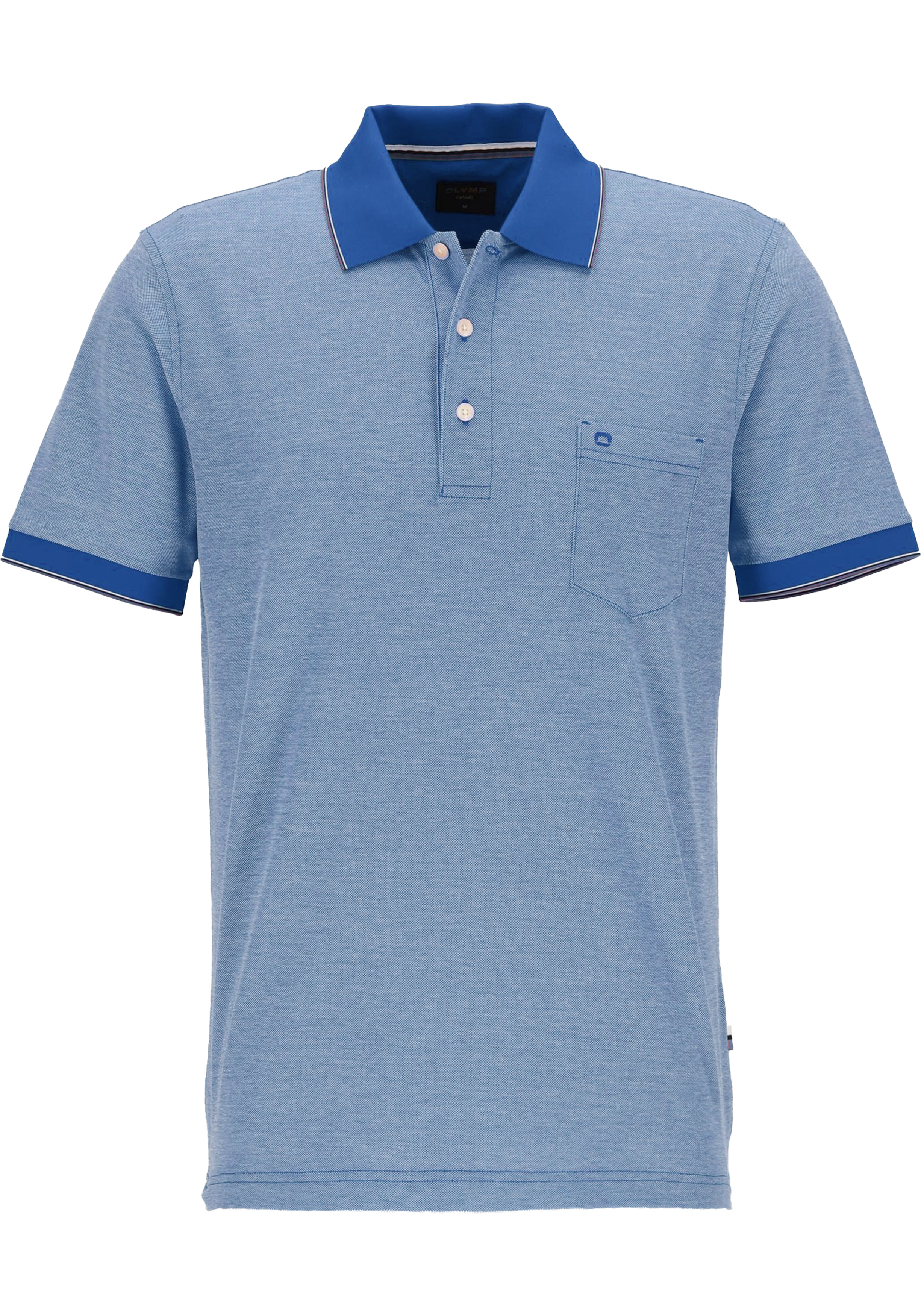 OLYMP Polo Casual, modern fit polo, blauw