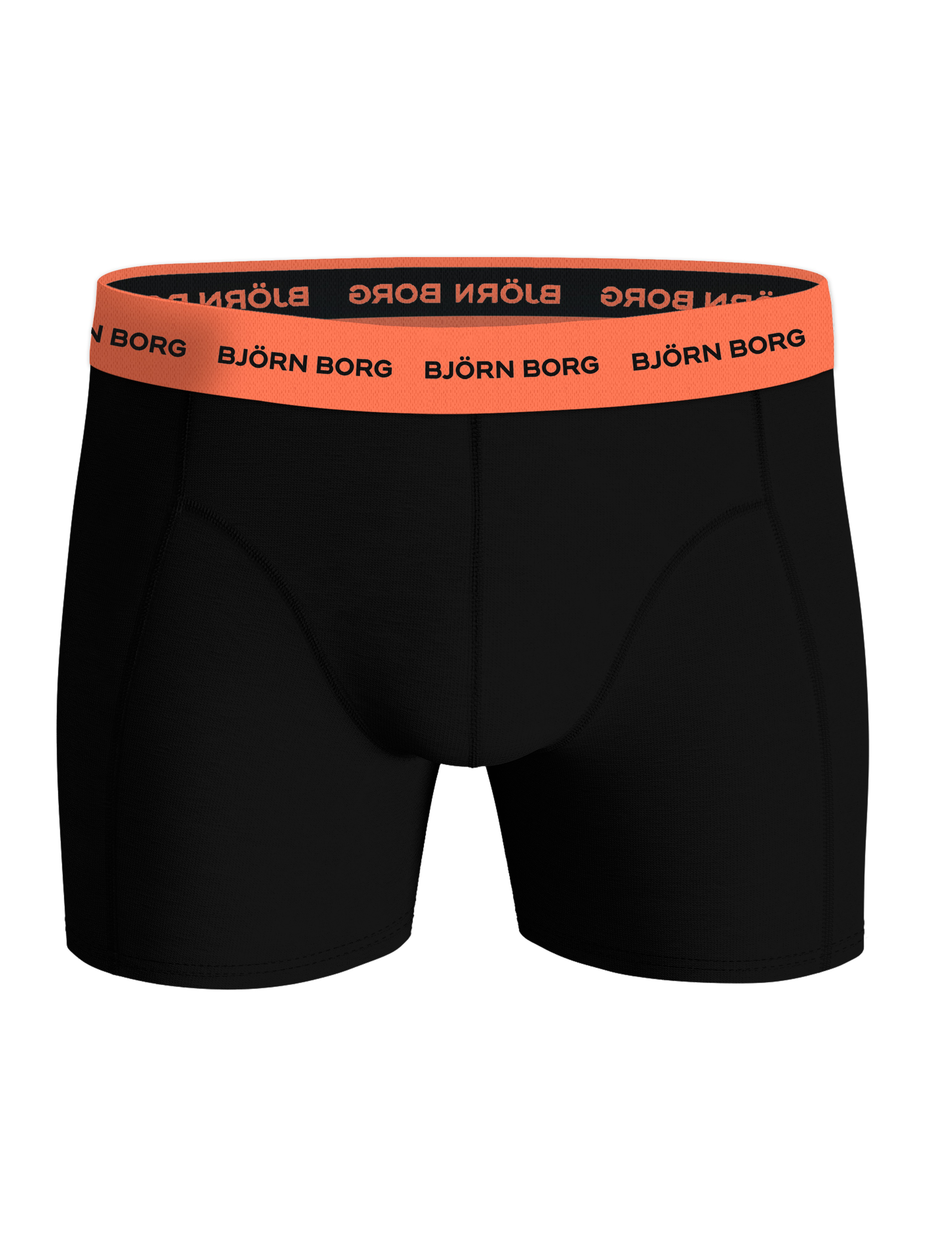 Bjorn Borg Cotton Stretch boxers, heren boxers normale lengte (12-pack), zwart met gekleurde tailleband