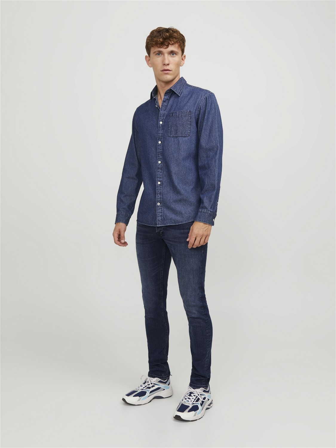 JACK & JONES Glenn Original loose fit, heren jeans, denimblauw