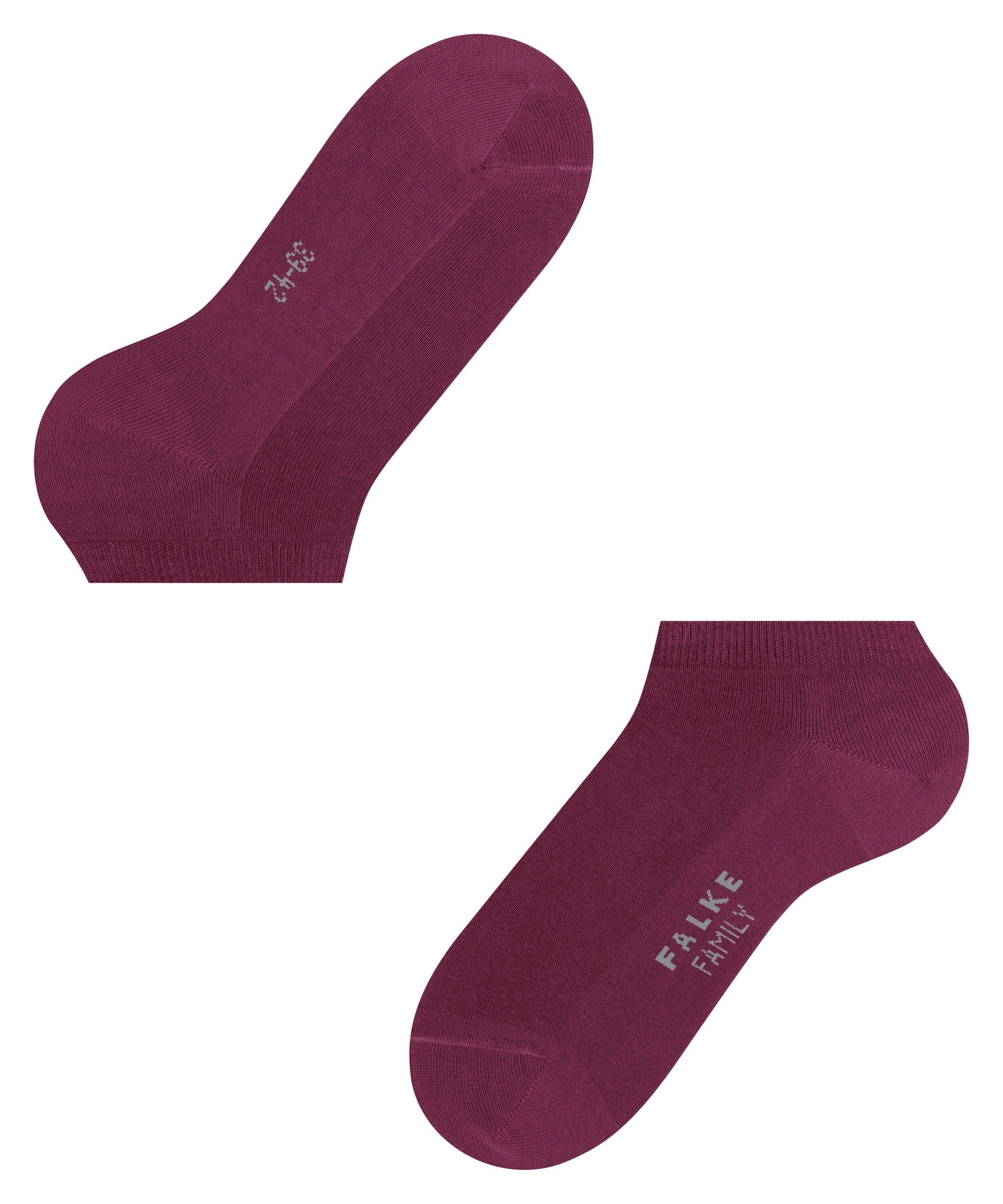 FALKE Family heren sneakersokken, paars (red plum)