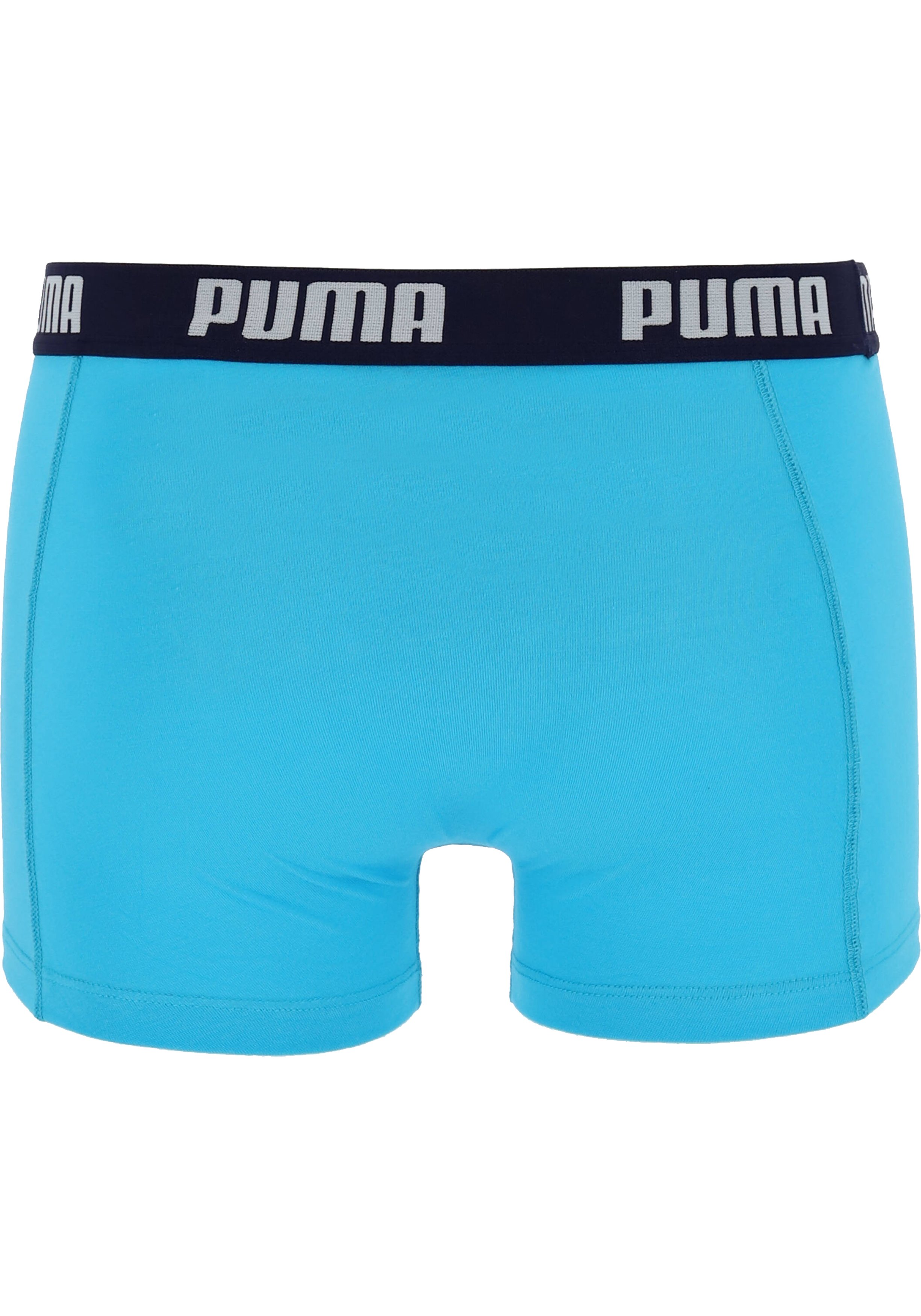 Puma Basic Boxer heren (2-pack), aqua en blauw