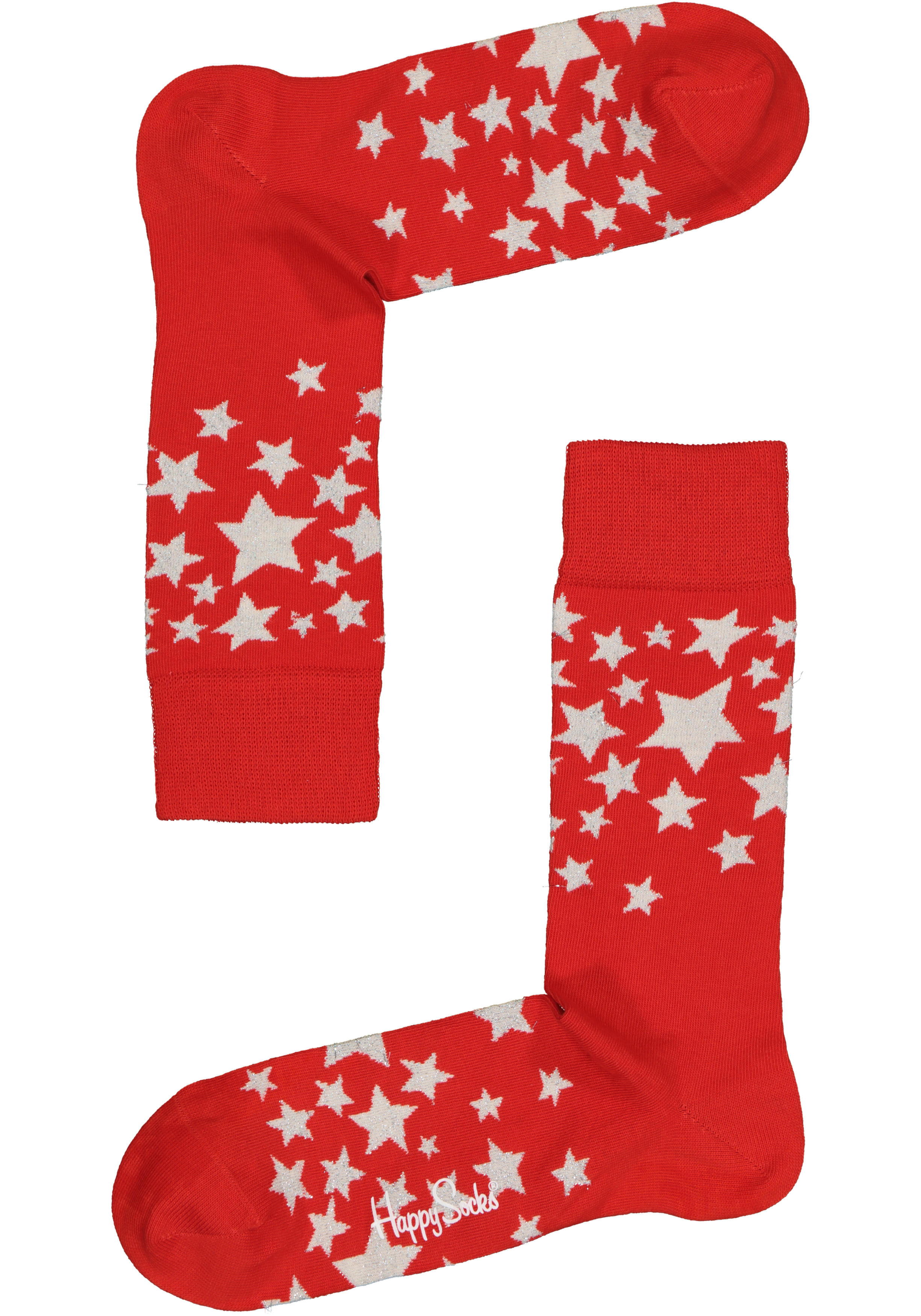 Happy Socks Stars Gift Box (1-pack), rode kerstster om op te hangen