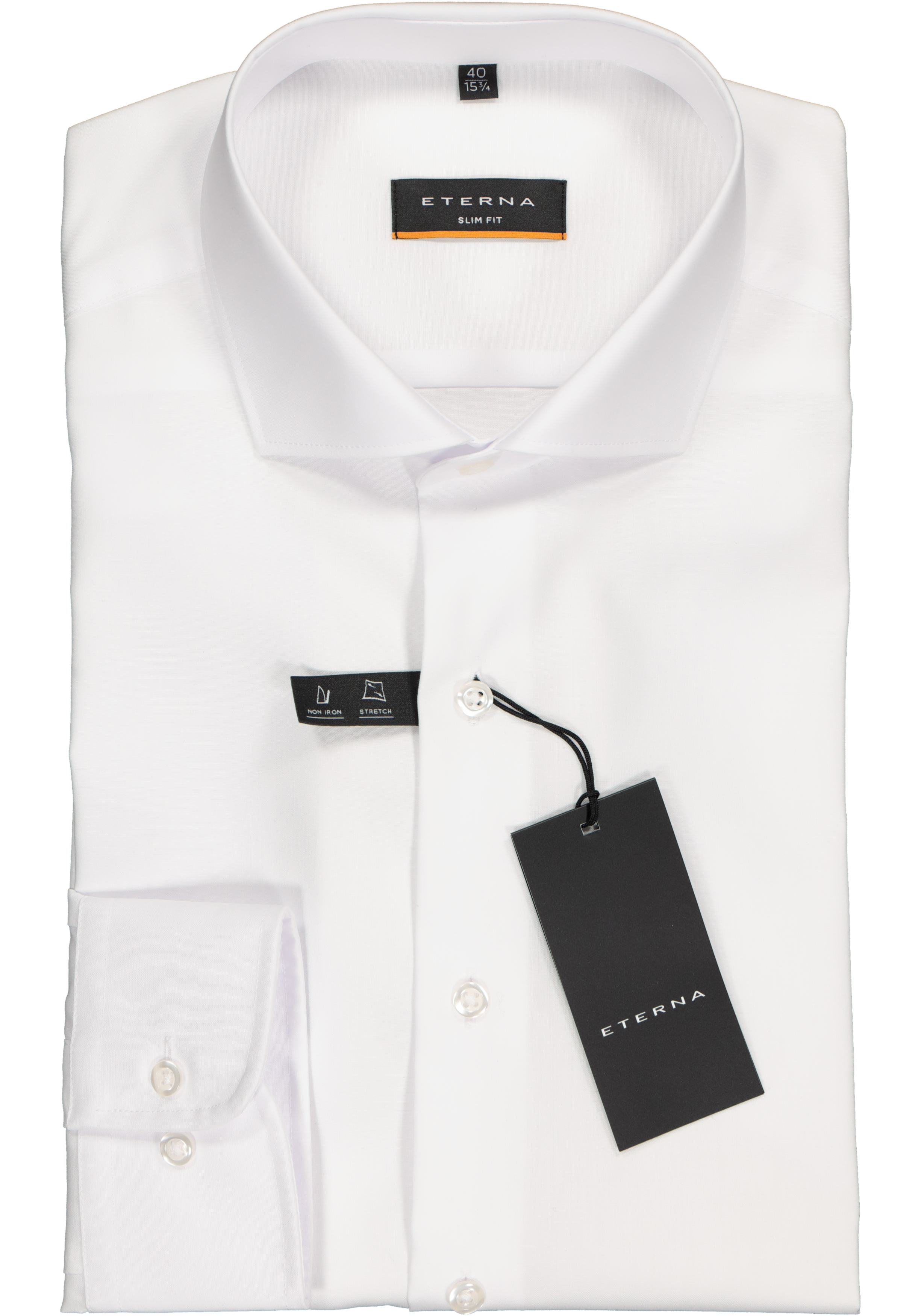 ETERNA slim fit overhemd, poplin heren overhemd, wit