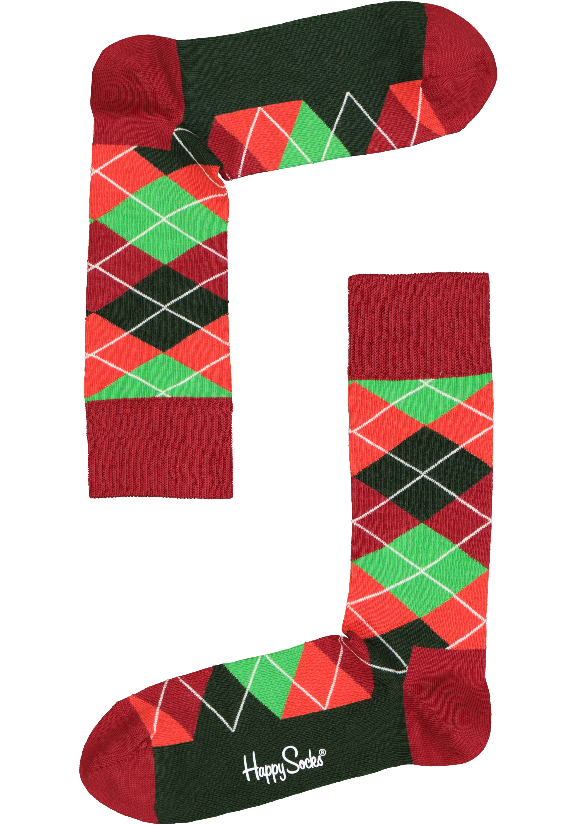 Happy Socks Holiday Classics Gift Set (3-pack), rood groen en wit plezier