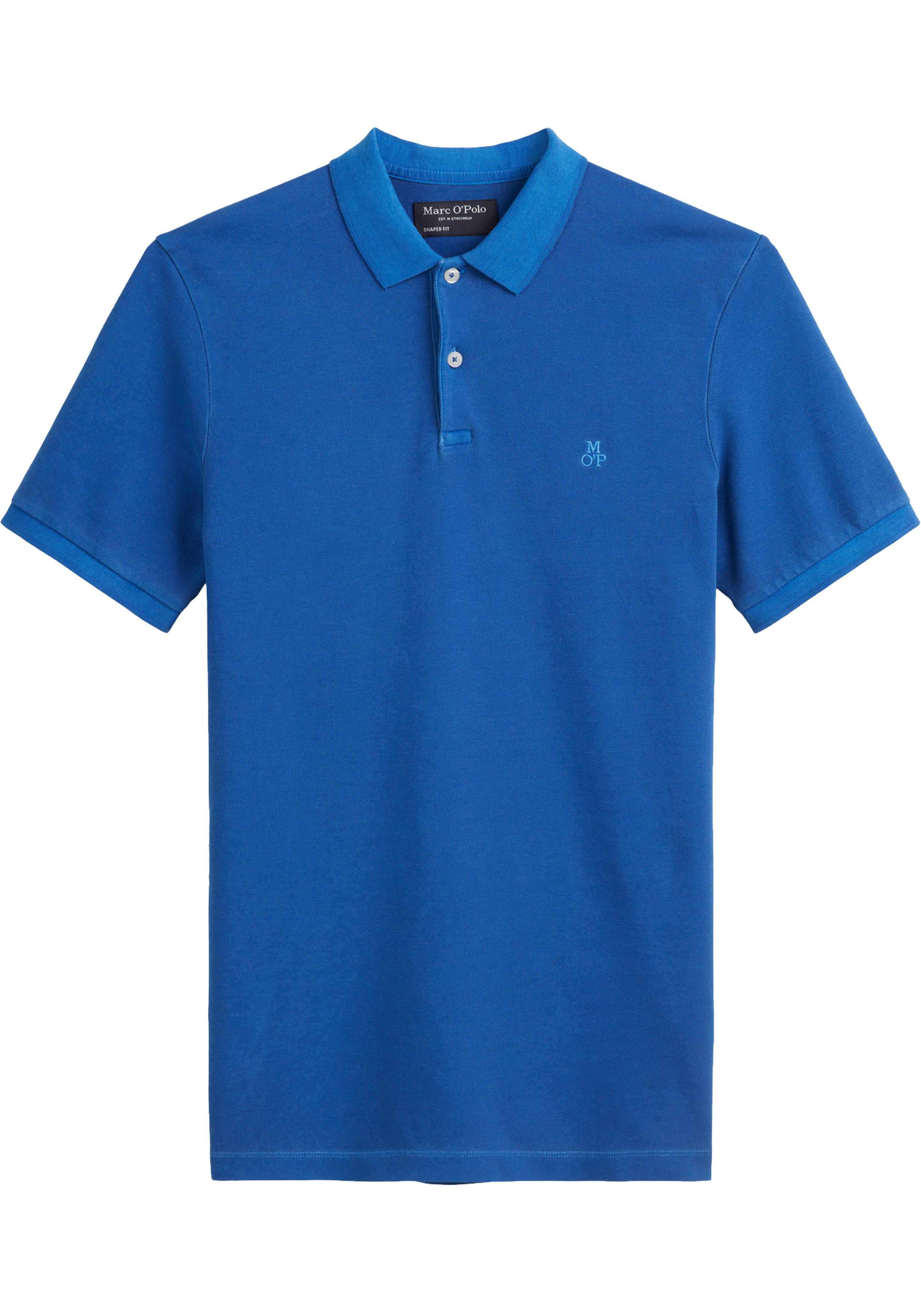 Marc O'Polo regular fit polo, heren poloshirt korte mouw, kobaltblauw