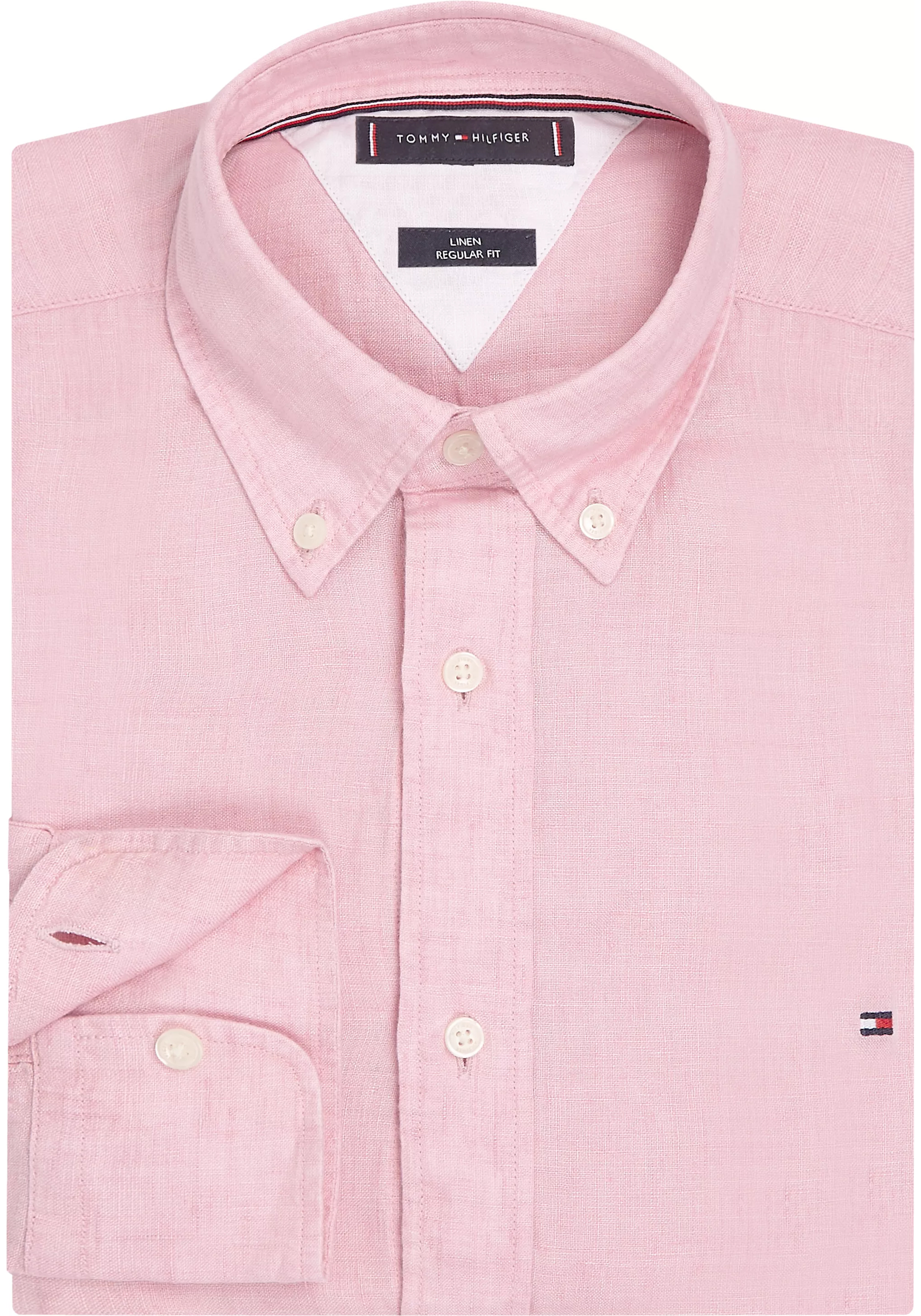 Tommy Hilfiger Pigment Dyed Regular Fit Shirt, popeline, roze