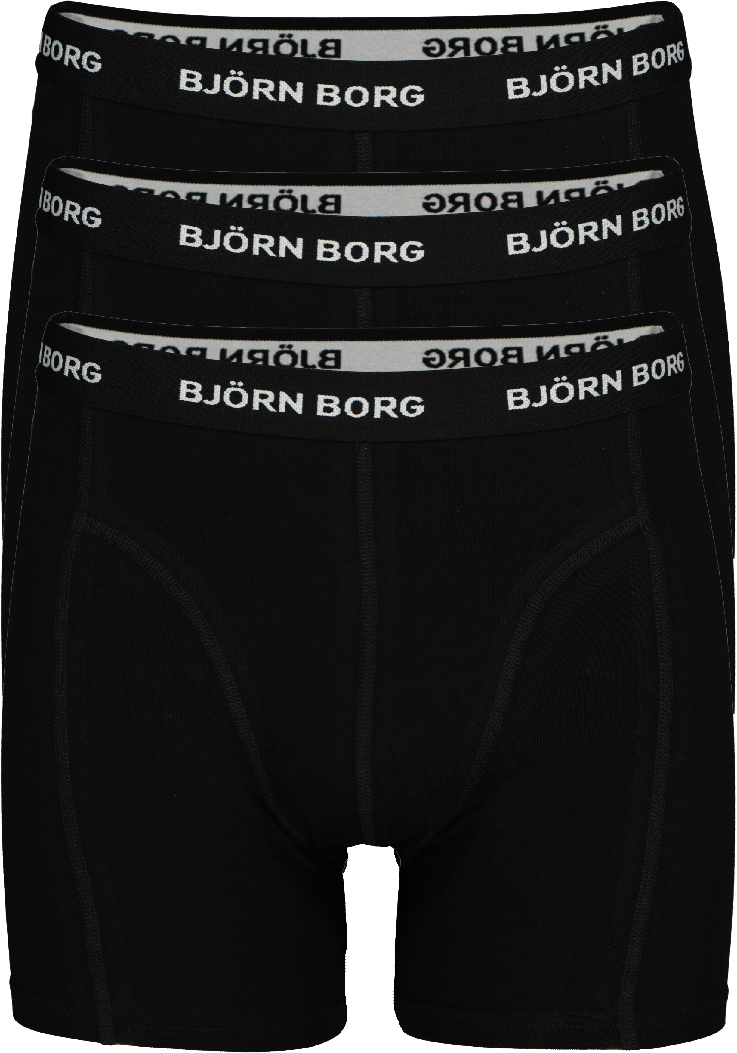 Bjorn Borg boxershorts Essential (3-pack), heren boxers normale lengte, zwart