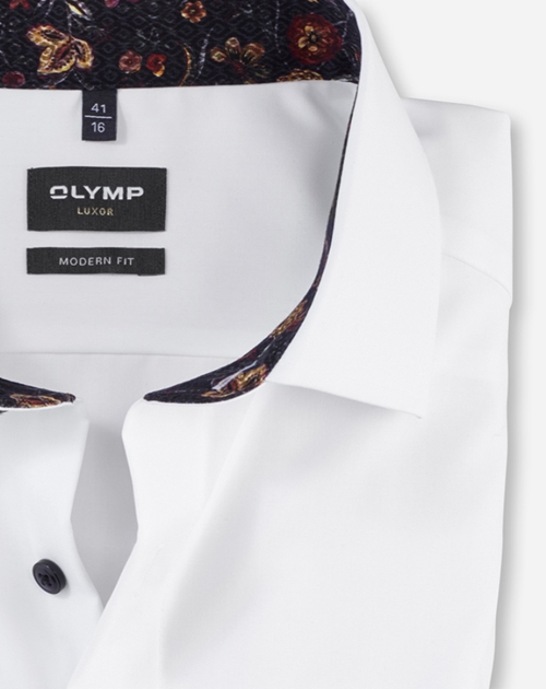 OLYMP modern fit overhemd, popeline, wit