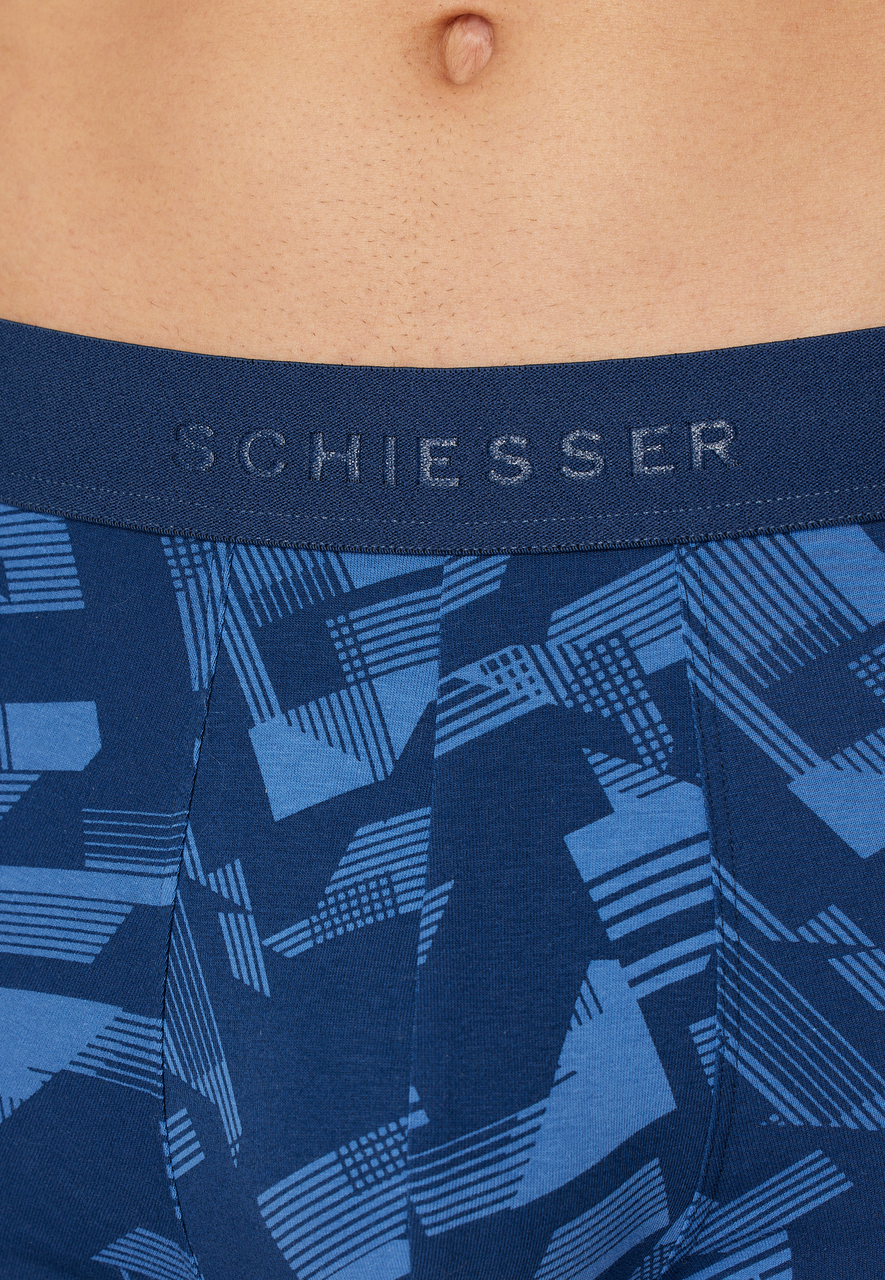 SCHIESSER 95/5 boxer (3-pack), heren short organic cotton geweven elastische tailleband gedessineerd multicolor