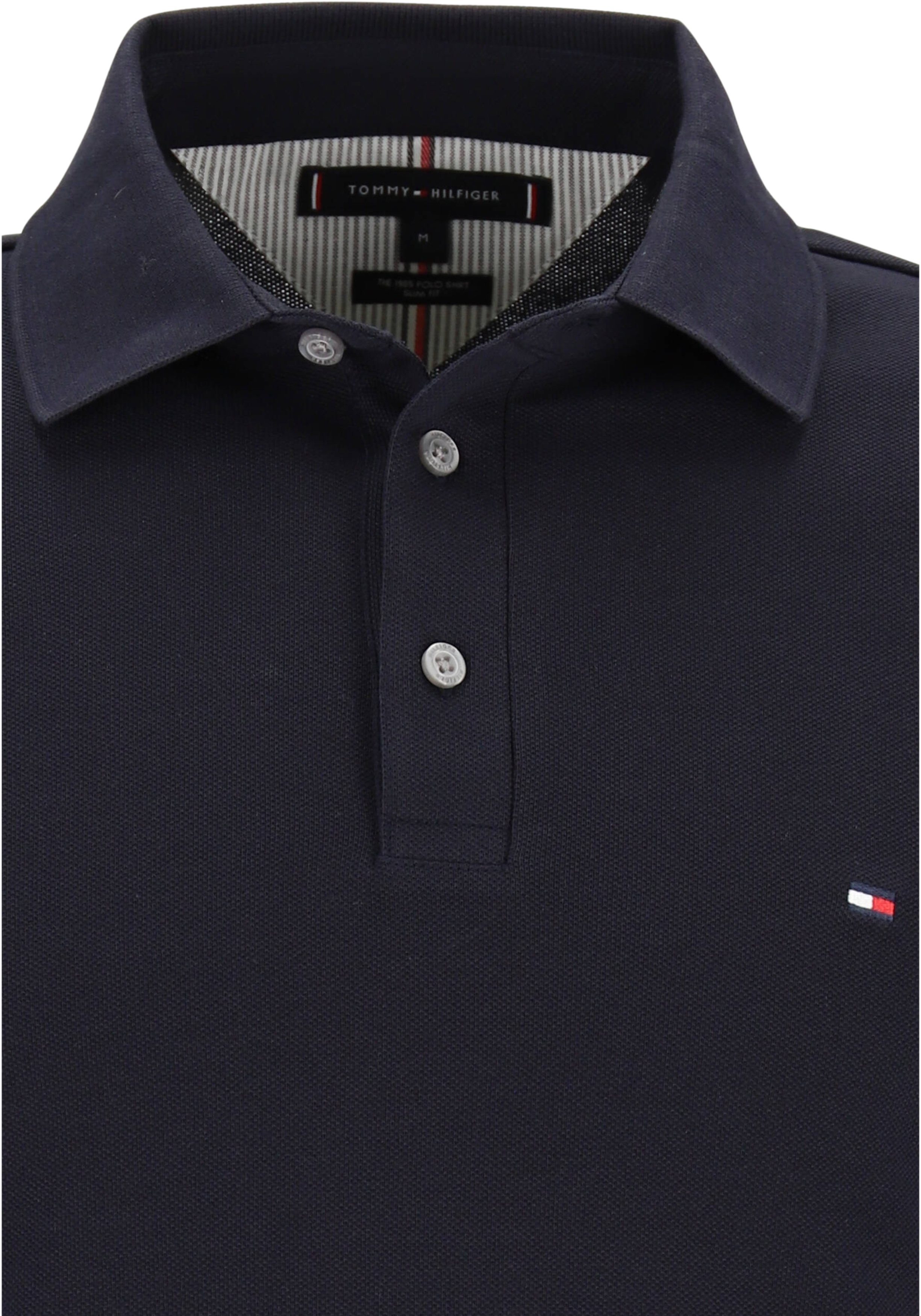 Tommy Hilfiger 1985 slim long sleeve polo, blauw (Desert Sky)