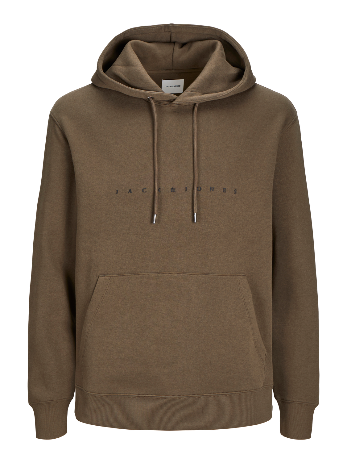 JACK & JONES Star jj sweat hood regular fit, heren hoodie katoenmengsel met capuchon, kaki