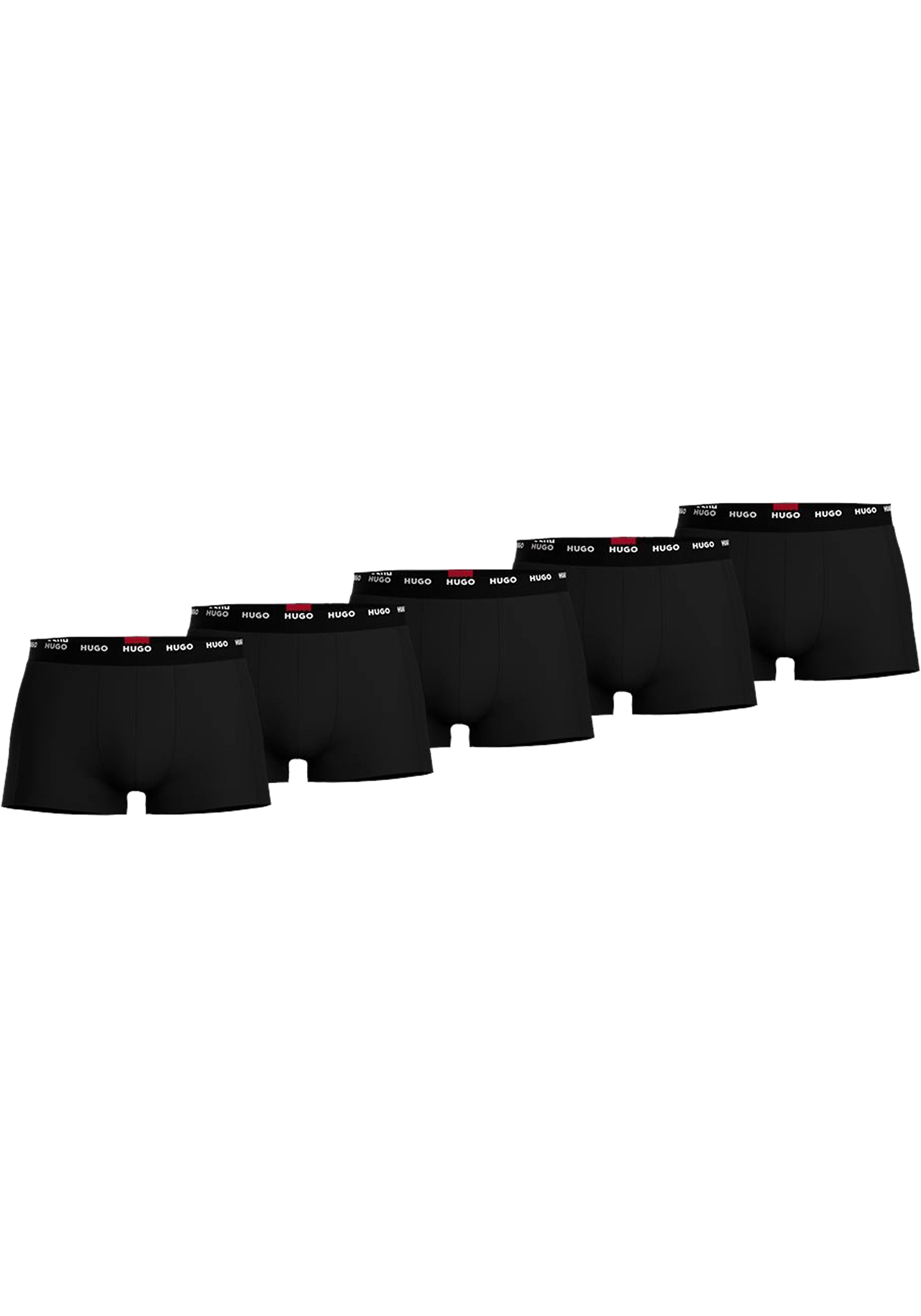 HUGO trunks (5-pack), heren boxers kort, zwart