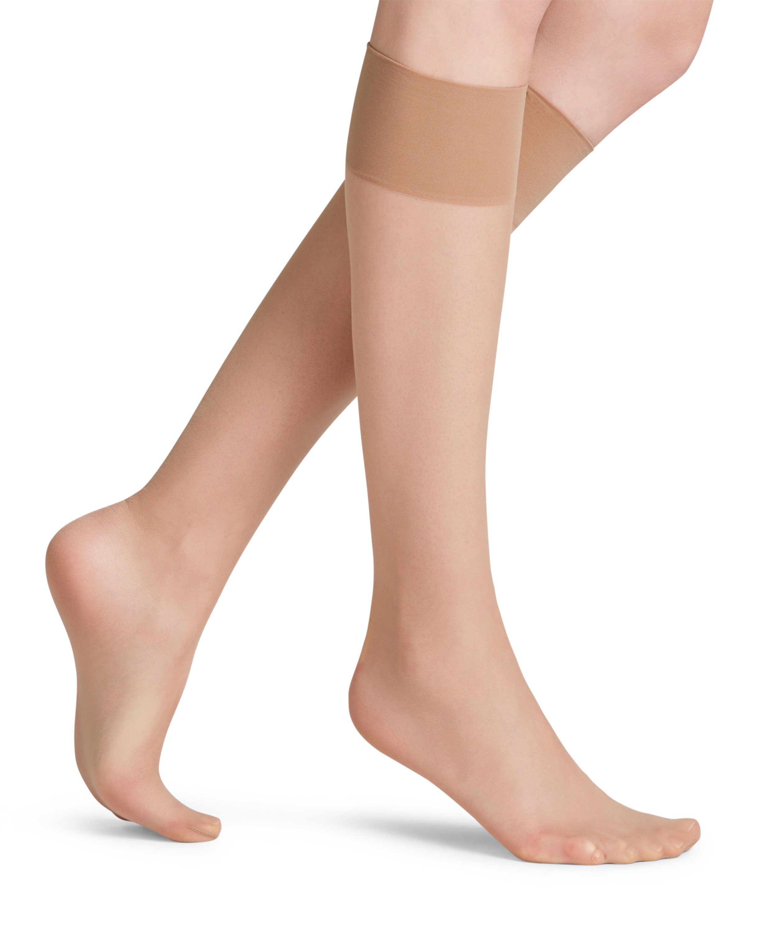 FALKE Seidenglatt 15 DEN dames kniekousen, beige (cocoon)