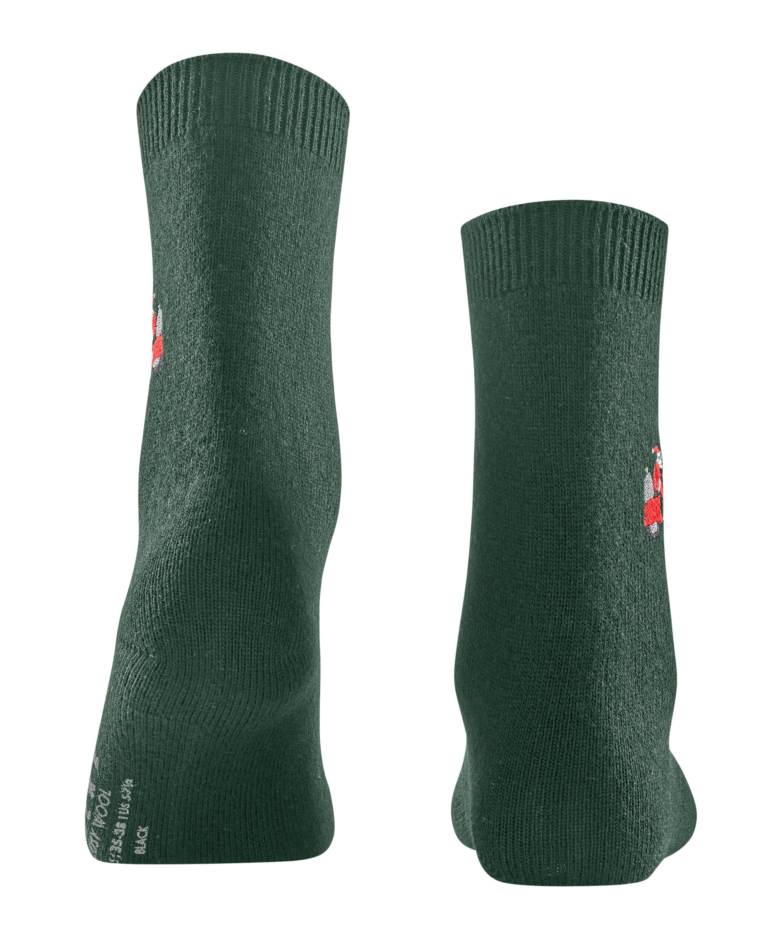 FALKE Cosy Wool X-Mas Santa damessokken, groen (hunter green)