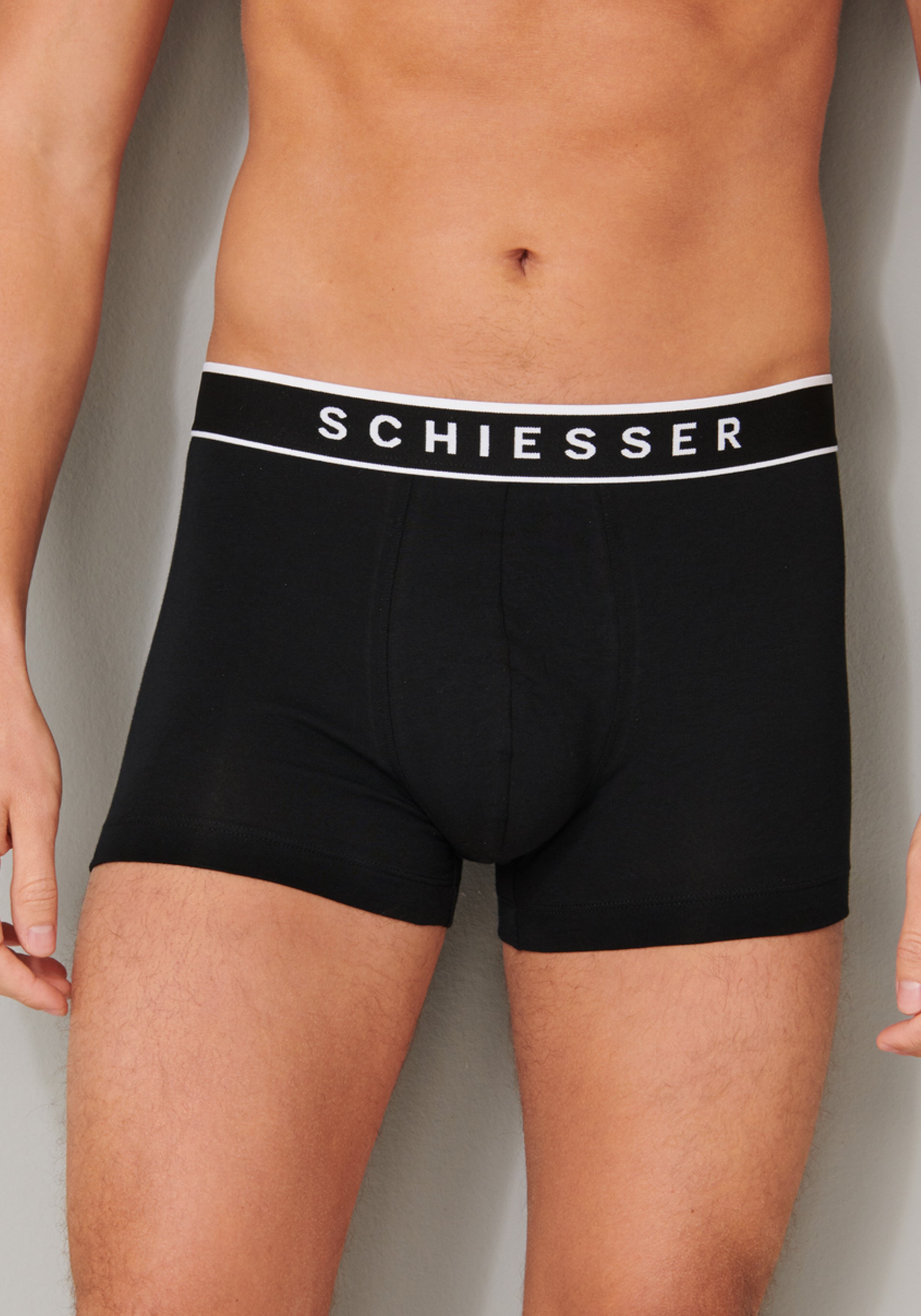 SCHIESSER 95/5 shorts (3-pack), zwart