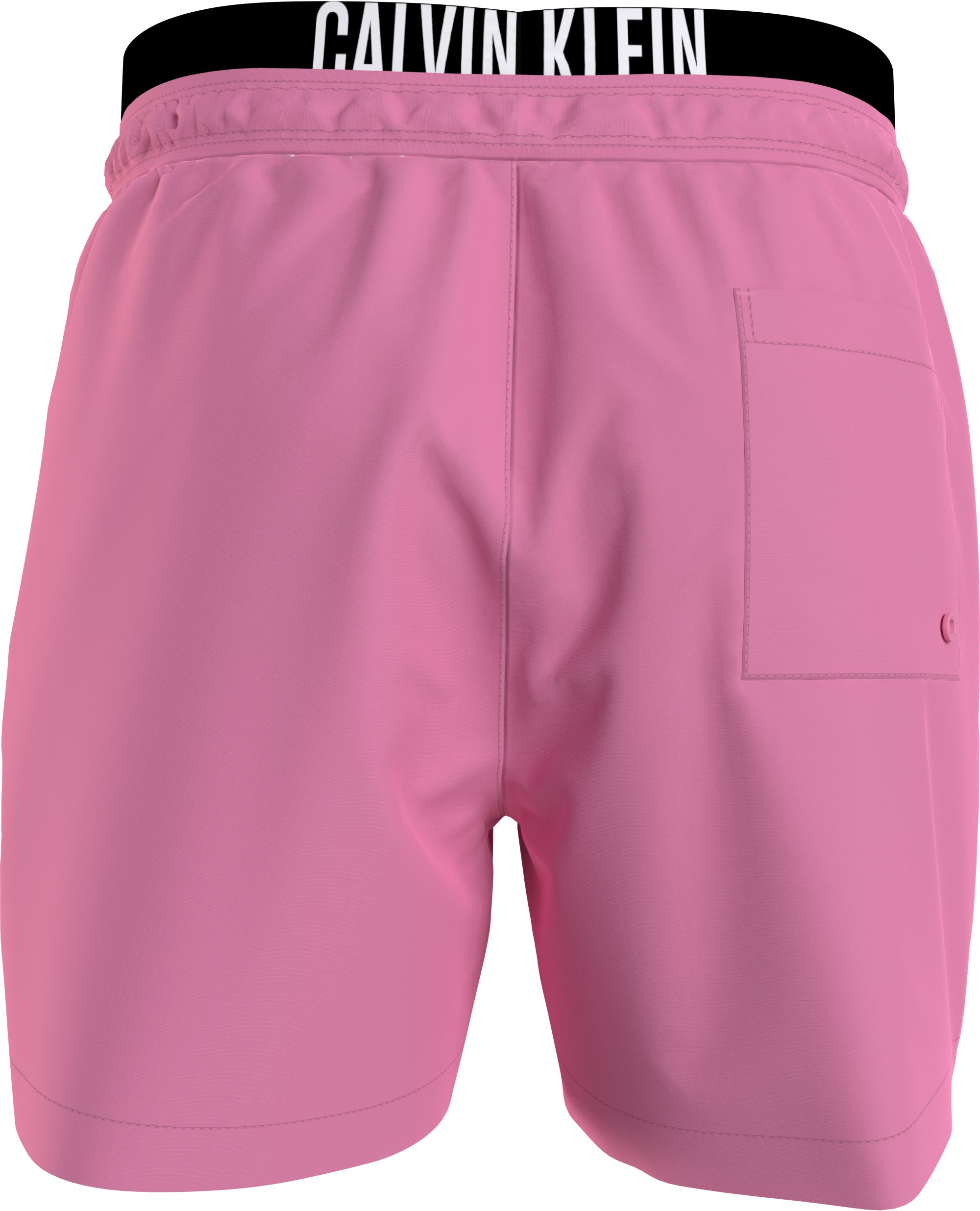 Calvin Klein Medium Drawstring double waistband swimshort, heren zwembroek, roze