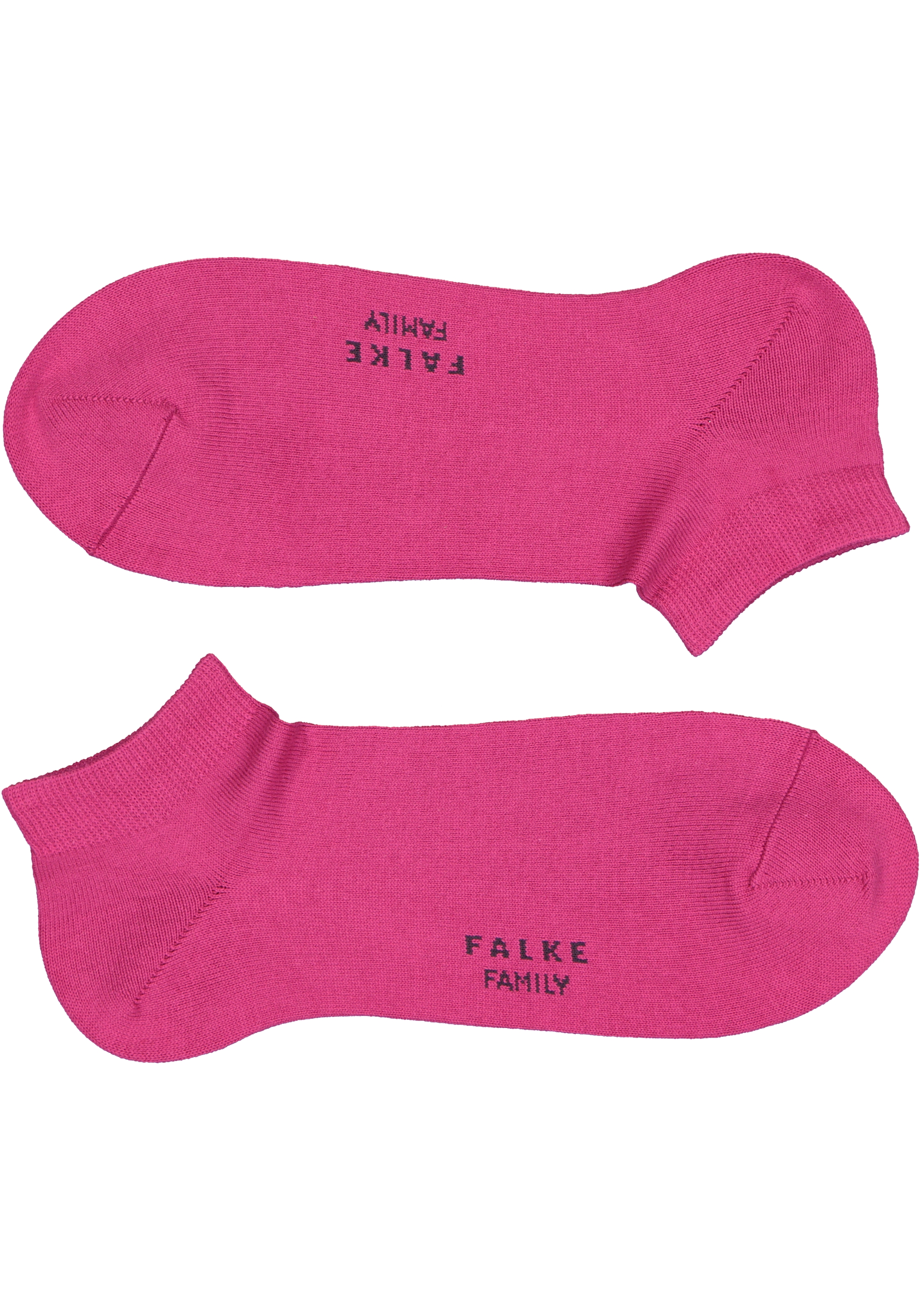 FALKE Family dames enkelsokken, katoen, fuchsia roze (berry)