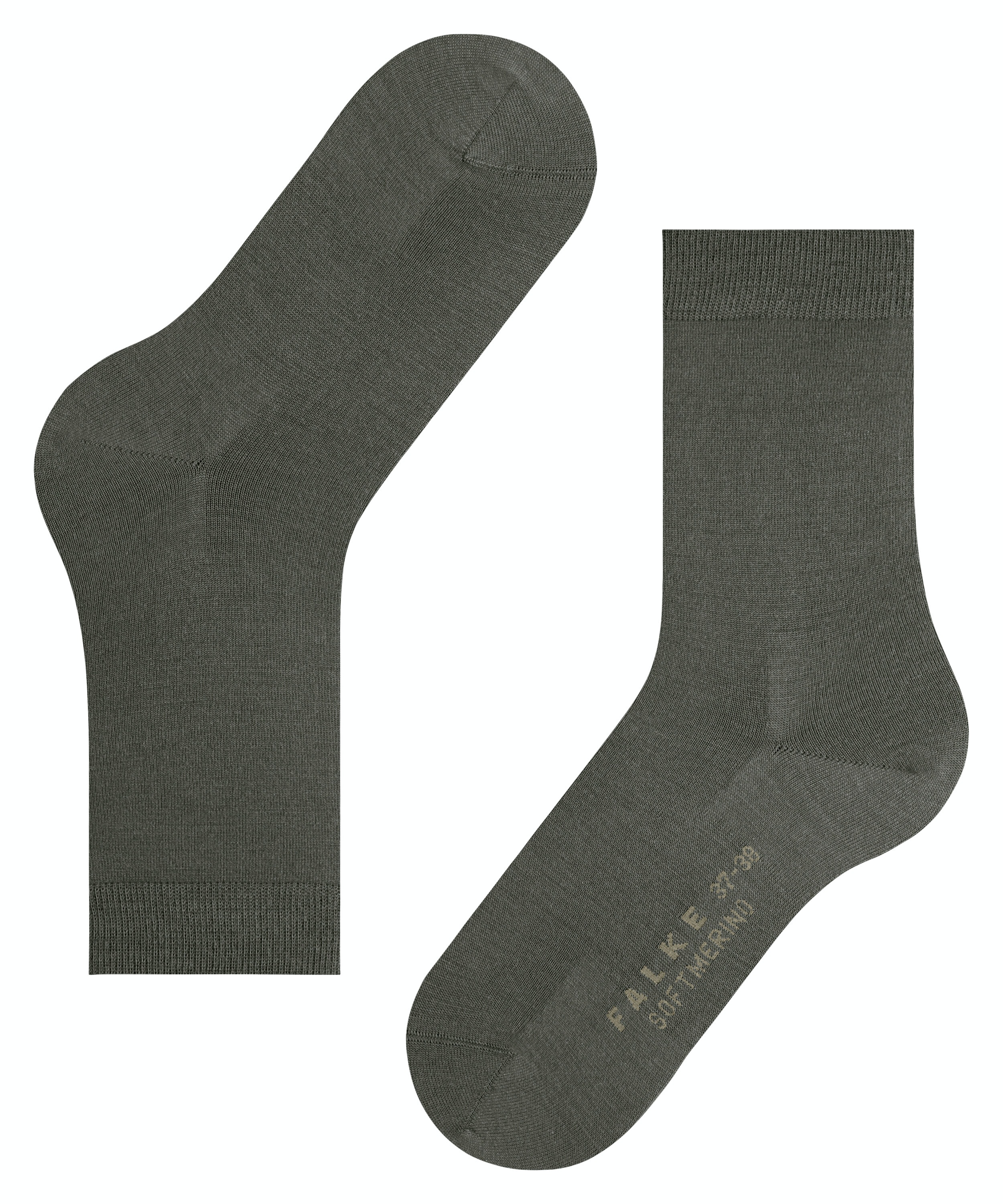 FALKE Softmerino damessokken, olijfgroen (military)