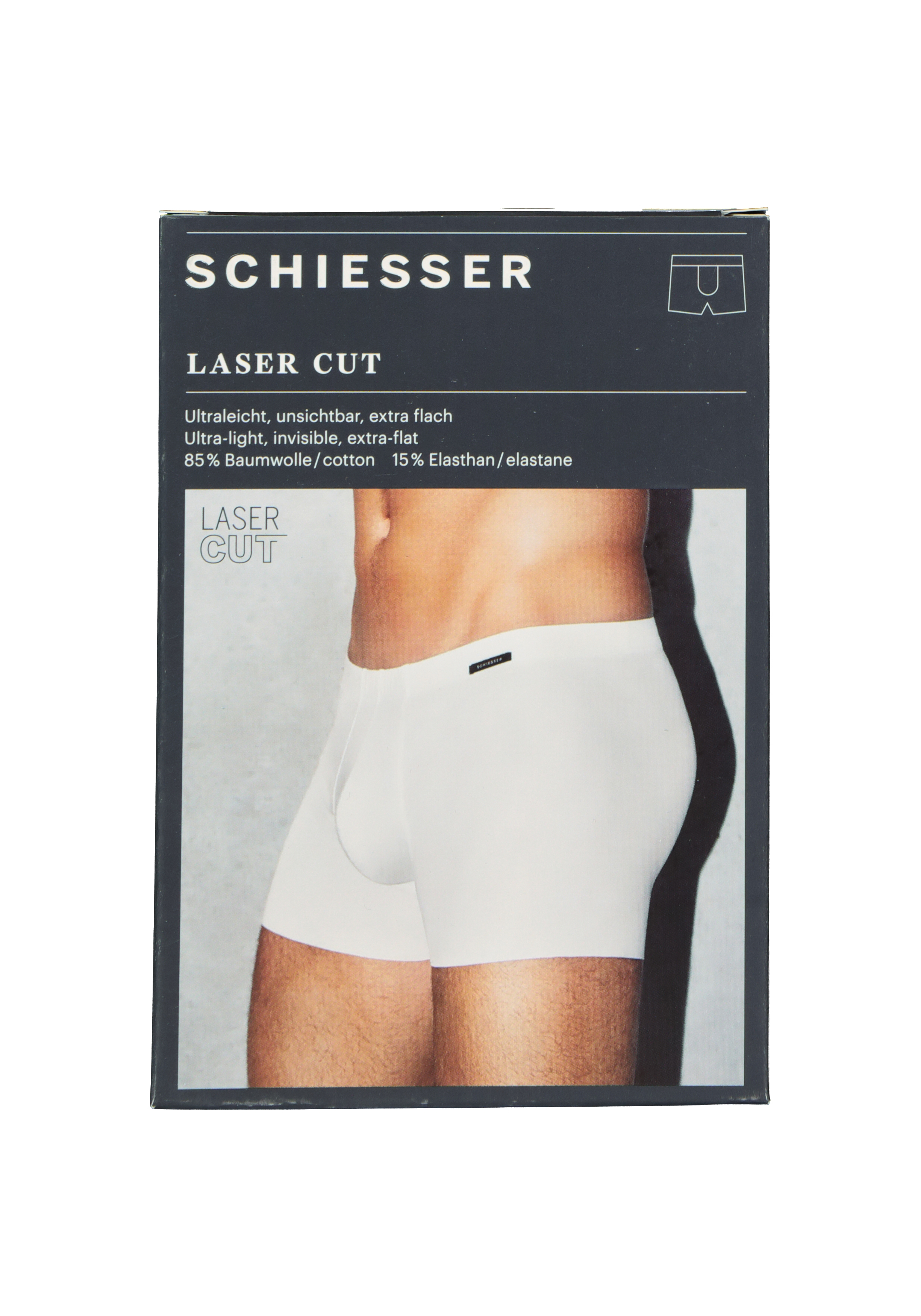 SCHIESSER Laser Cut shorts (1-pack), naadloos, zwart