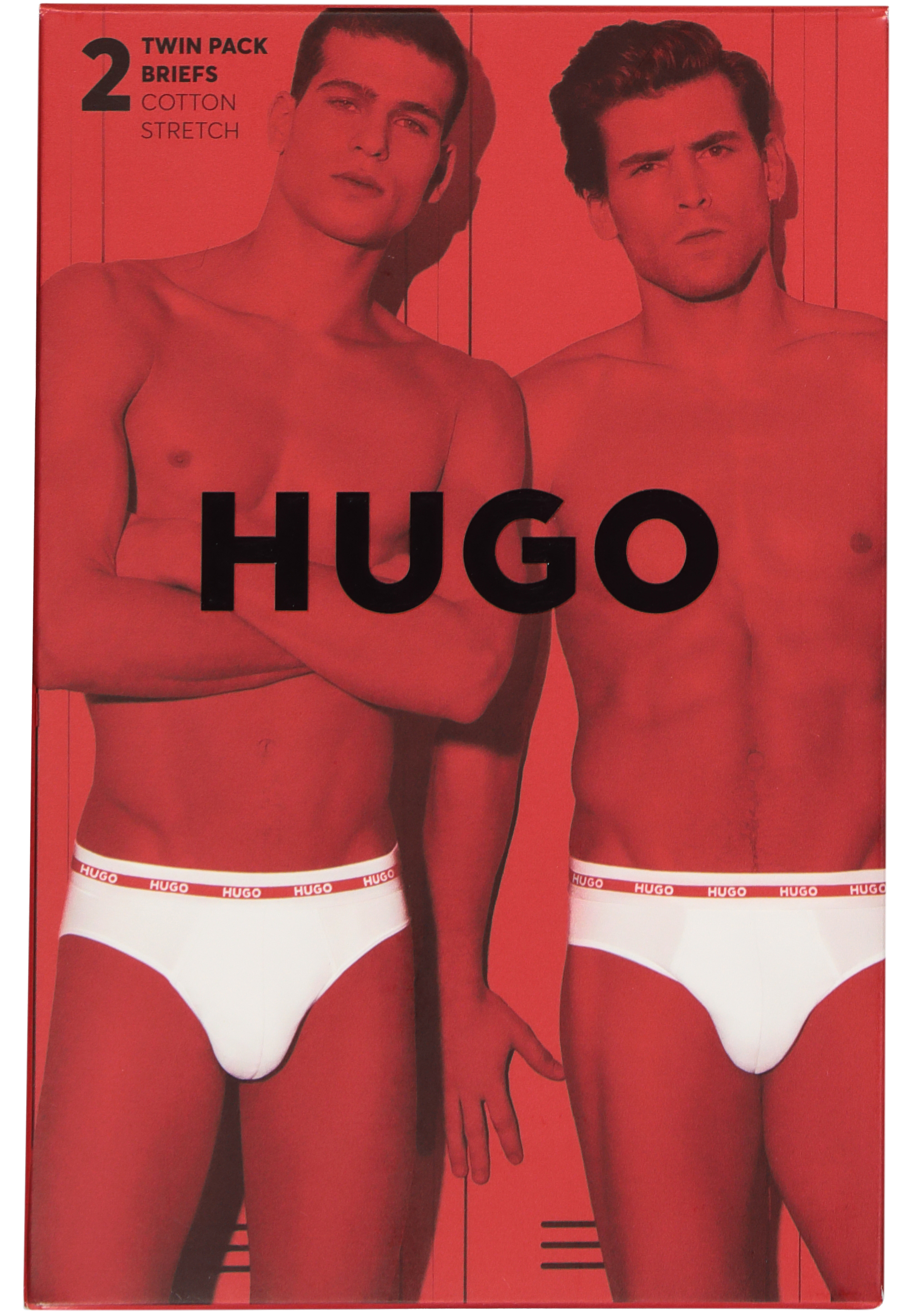 HUGO hipster briefs (2-pack), heren slips, zwart