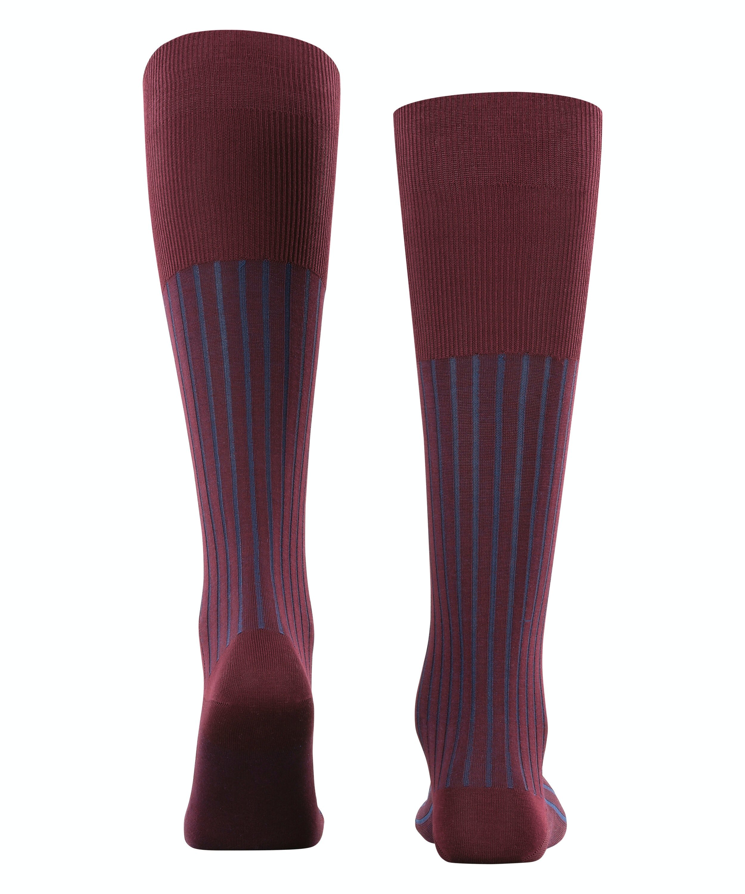 FALKE Shadow heren kniekousen, bordeaux rood (blackberry)