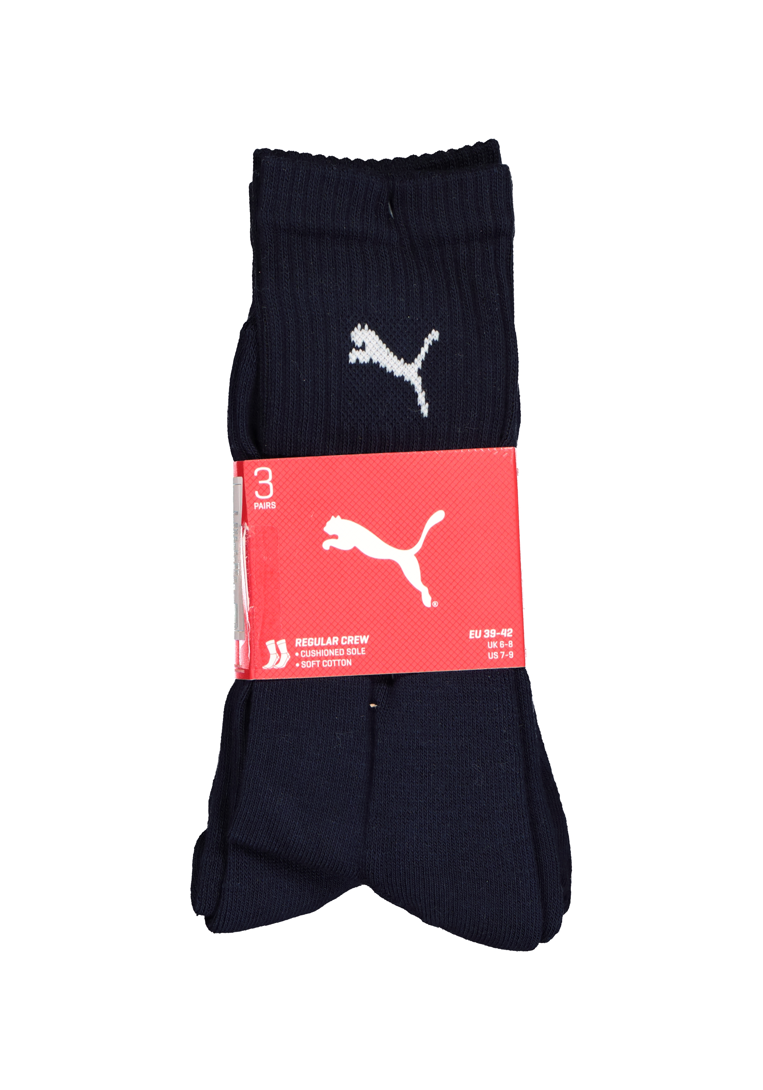 Puma Crew Sock (3-pack), donkerblauw