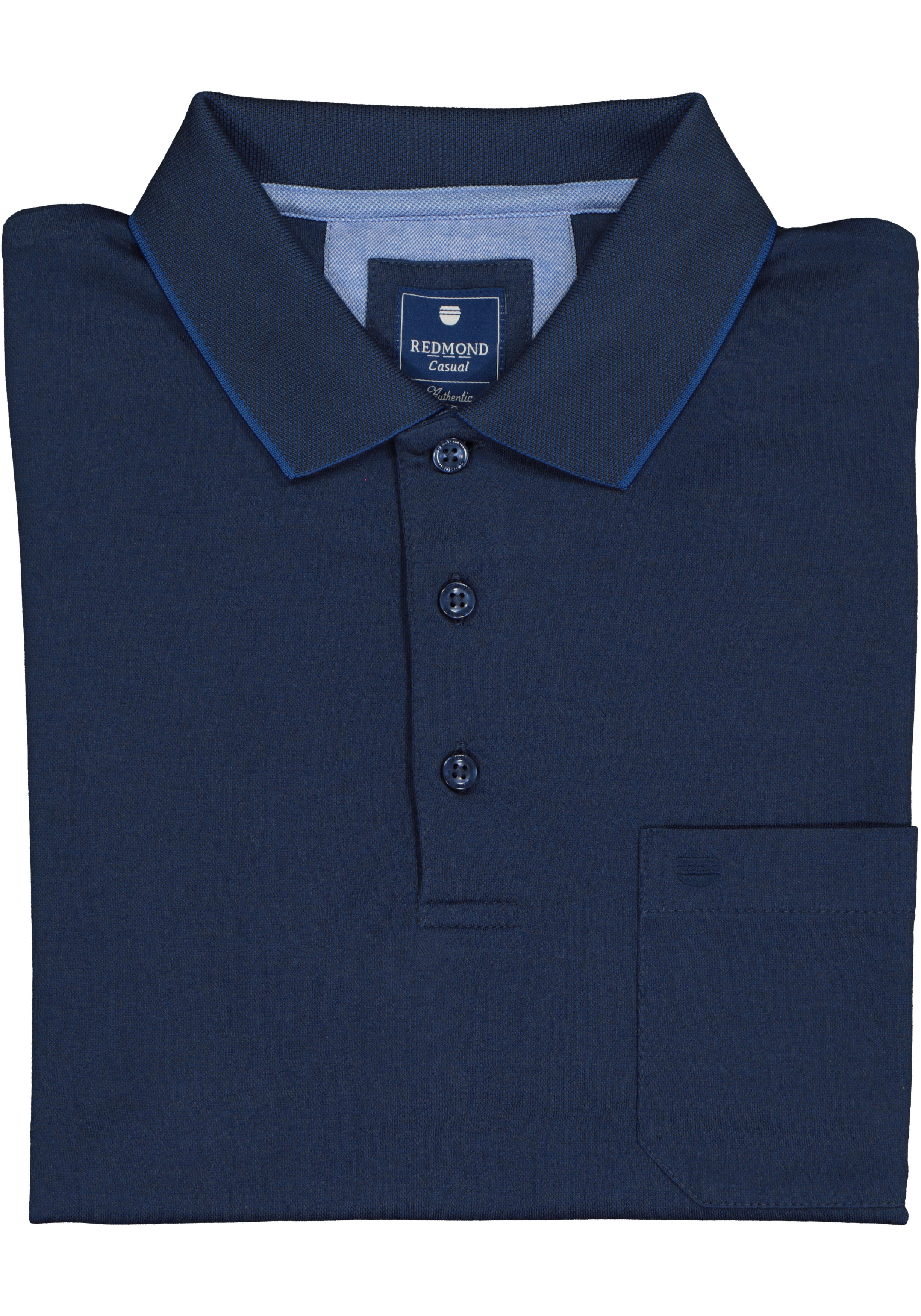 Redmond regular fit poloshirt, jeansblauw melange