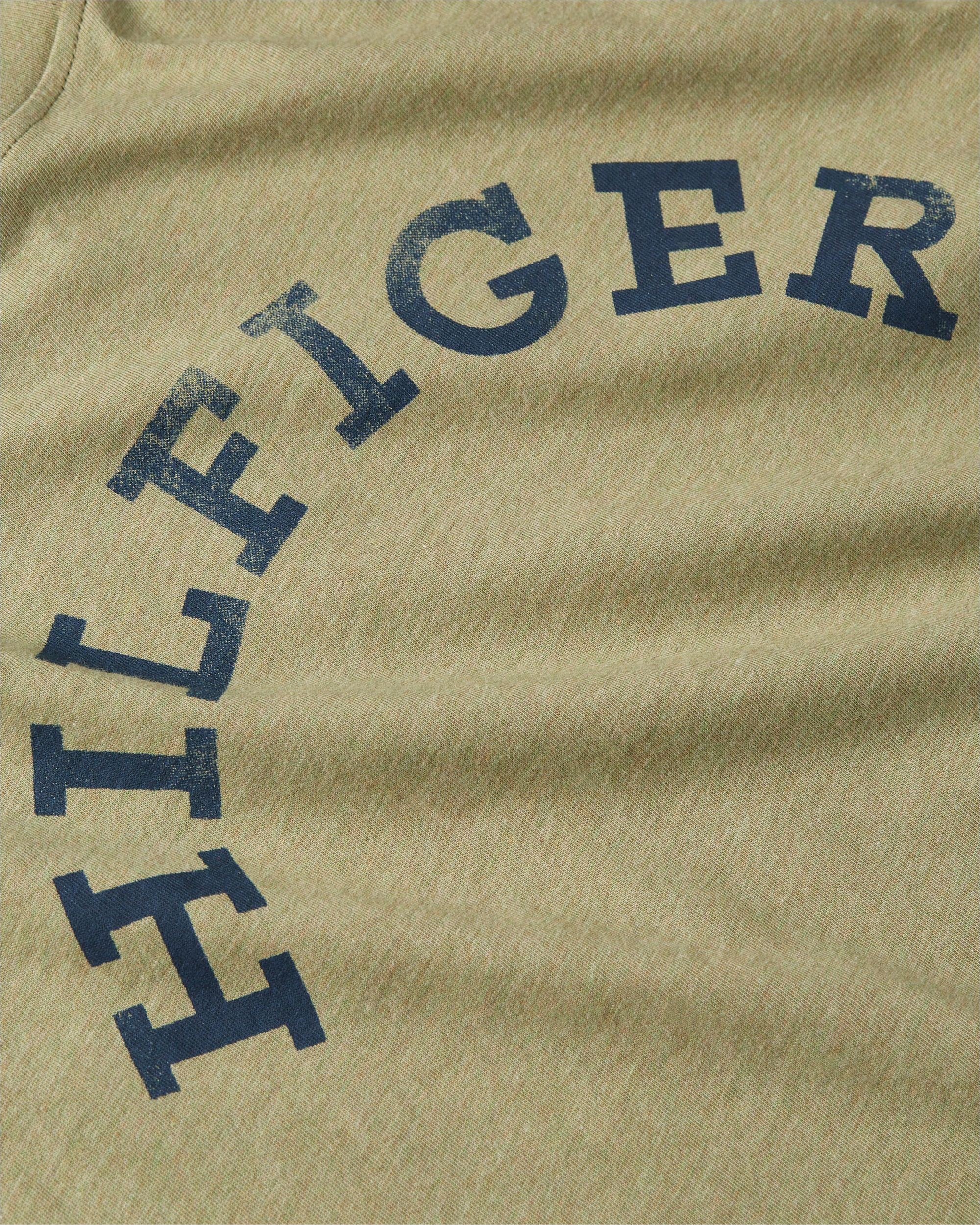 Tommy Hilfiger Hilfiger Arched Tee, heren T-shirt korte mouw O-hals, licht olijfgroen