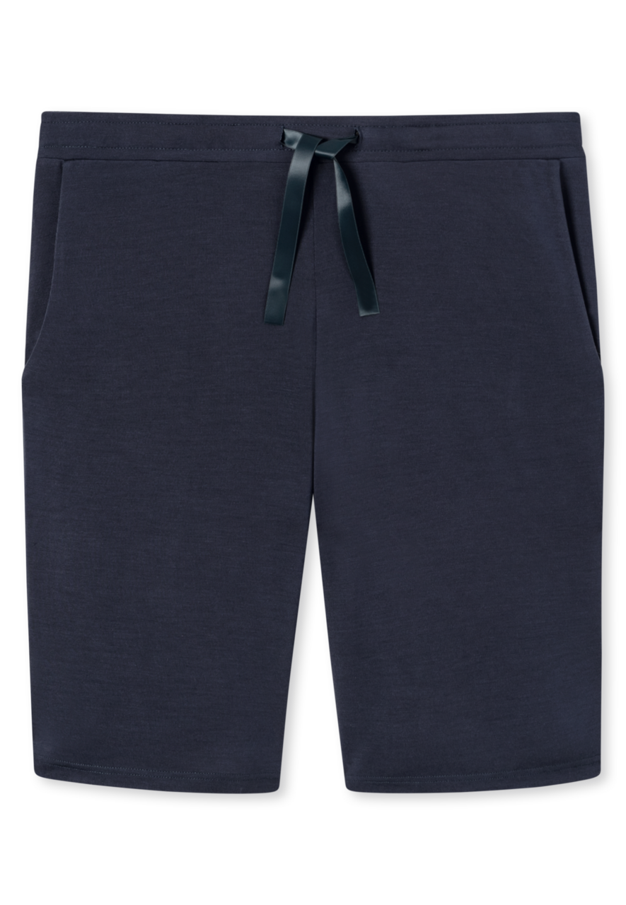 SCHIESSER Mix+Relax loungebroek kort, dames bermuda modal blauw