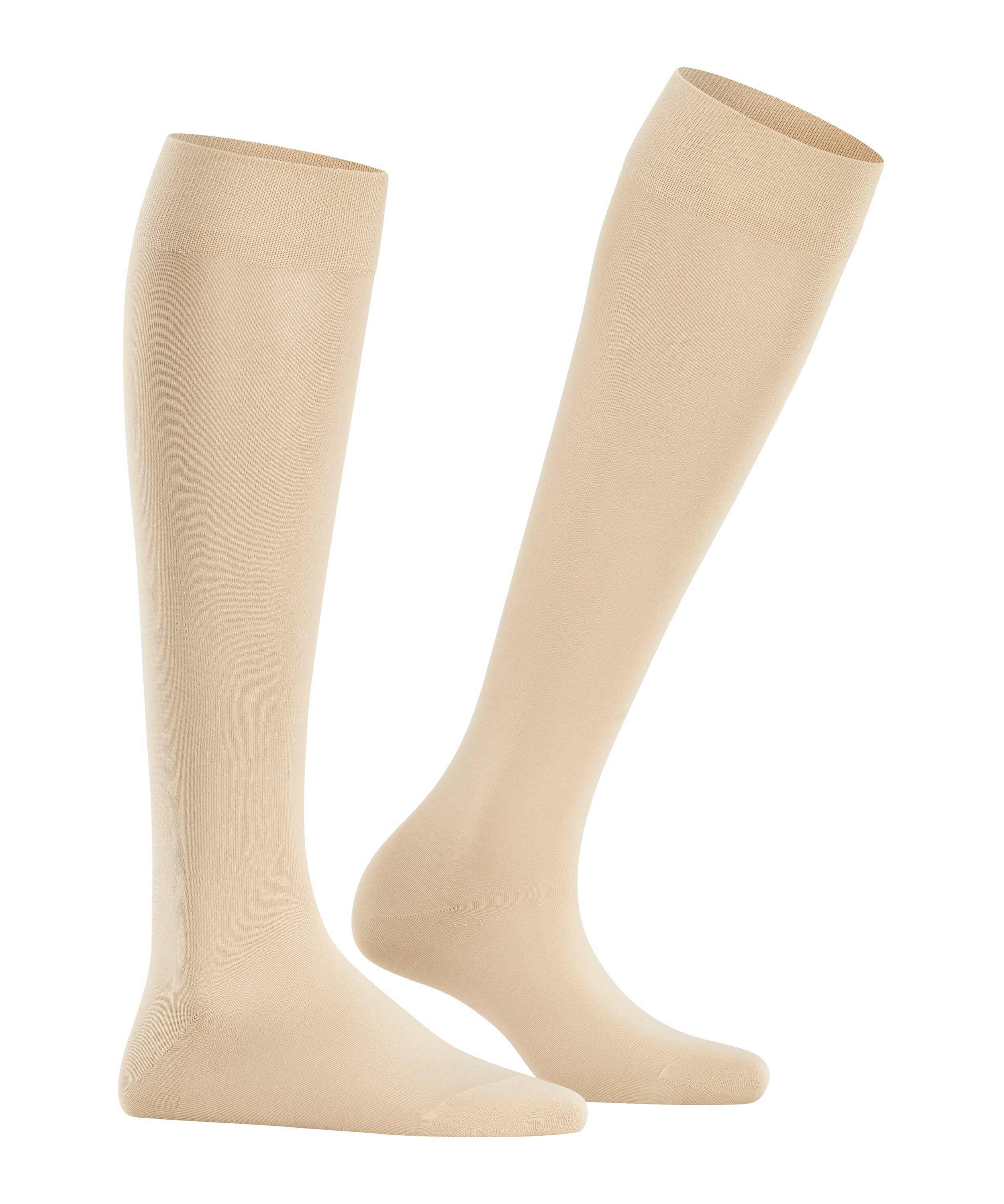 FALKE Cotton Touch dames kniekousen, creme (cream)