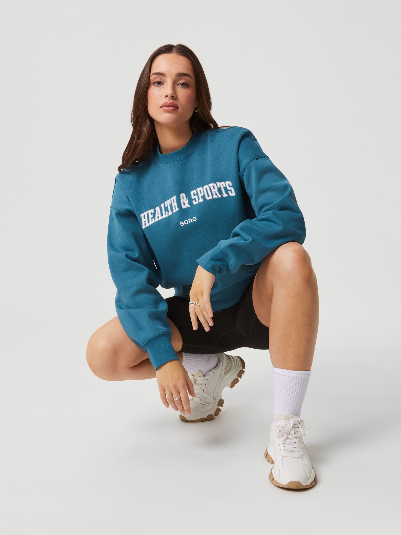 Bjorn Borg dames Studio oversized crew, blauw