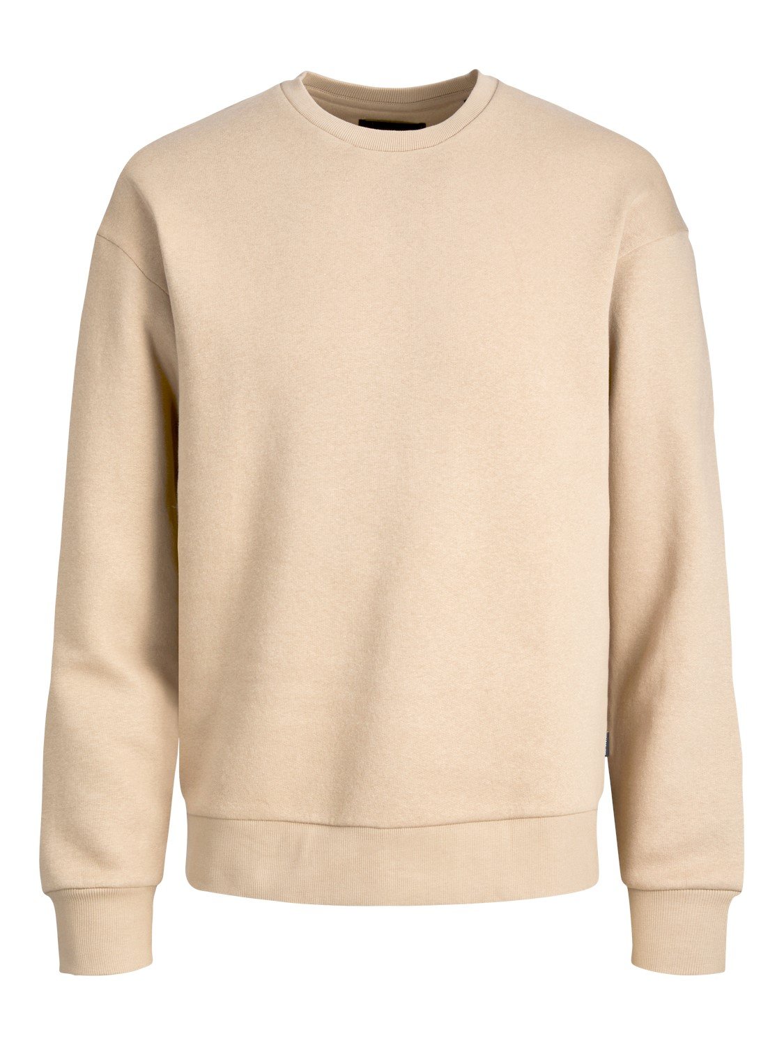 JACK & JONES Star basic sweat crew neck regular fit, heren sweatshirt katoenmengsel met O-hals, beige