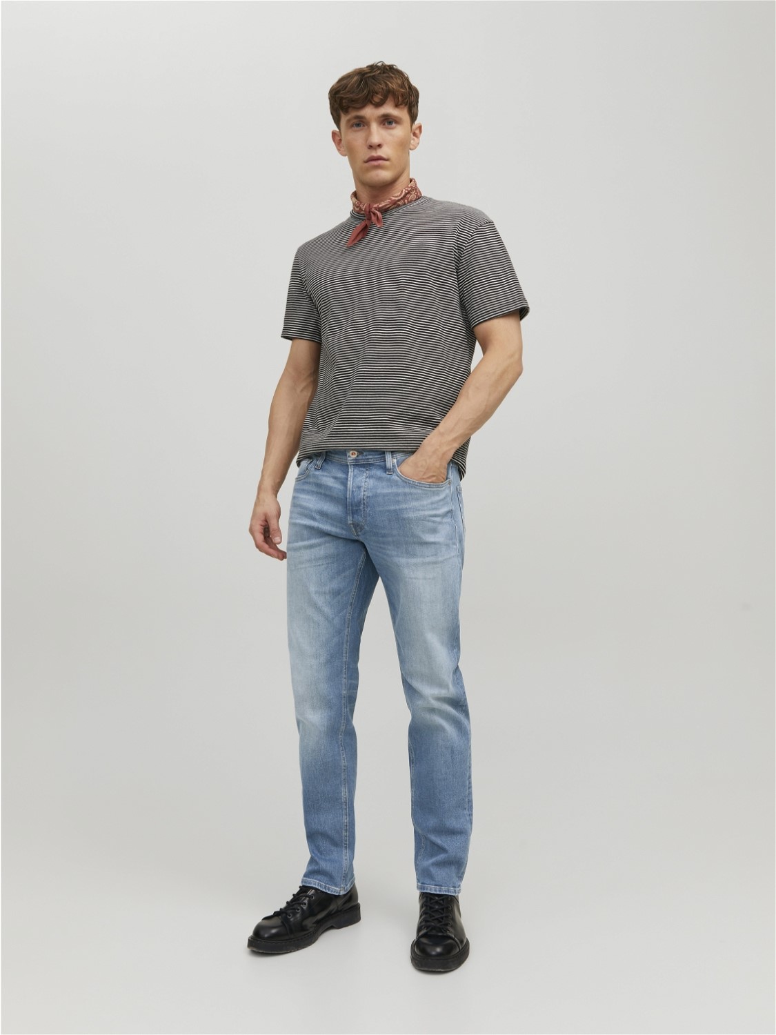 JACK & JONES Mike Original Jos regular fit, heren jeans, denimblauw