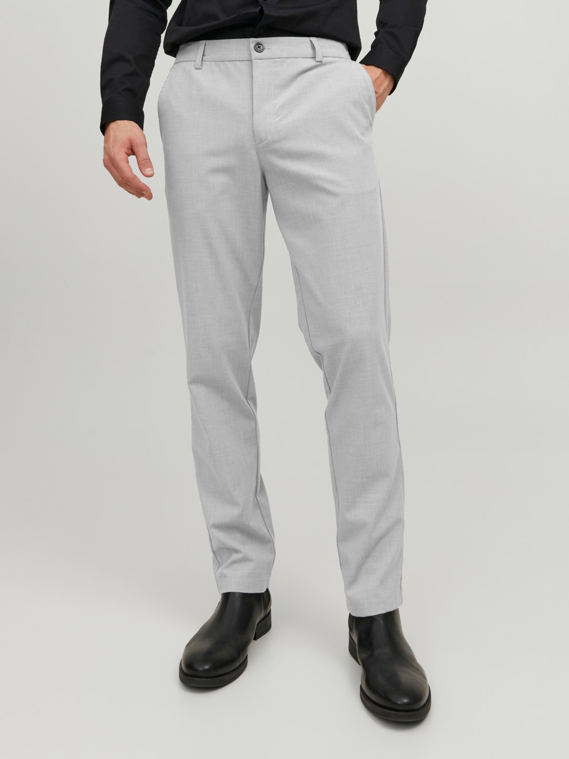 JACK & JONES Ollie Benji regular fit, heren chino, grijs