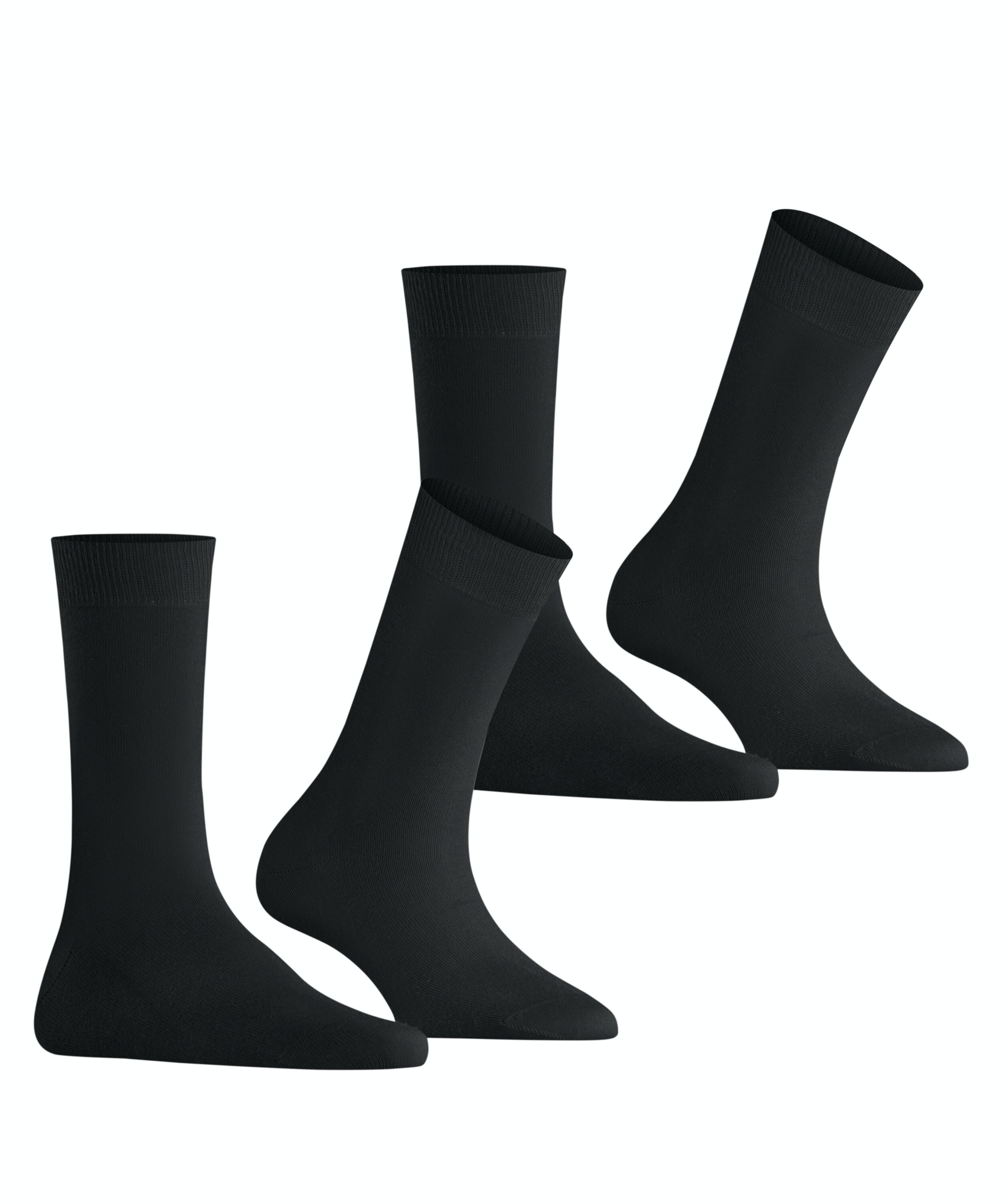 Burlington Everyday 2-Pack damessokken, zwart (black)