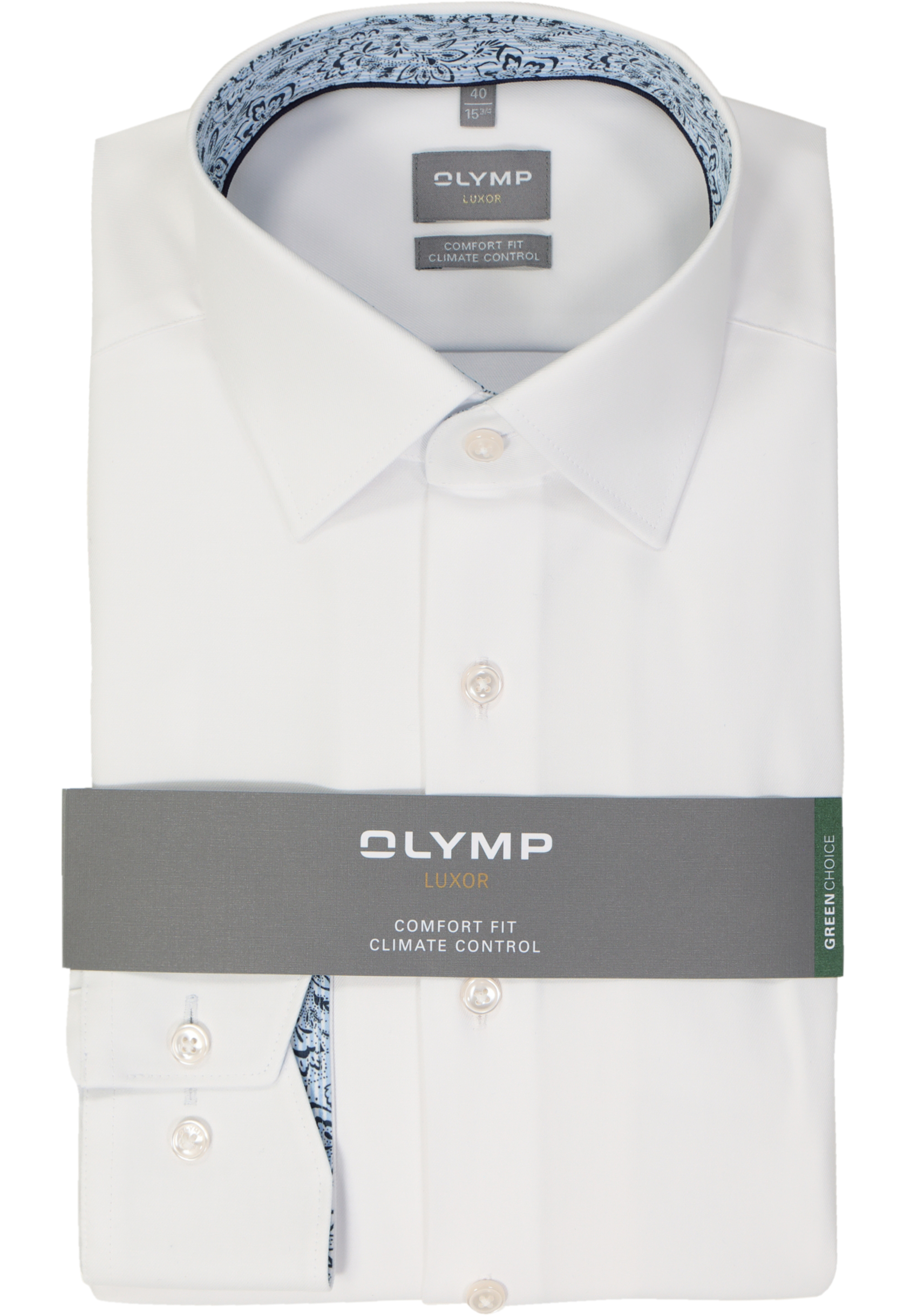 OLYMP comfort fit overhemd, twill, wit