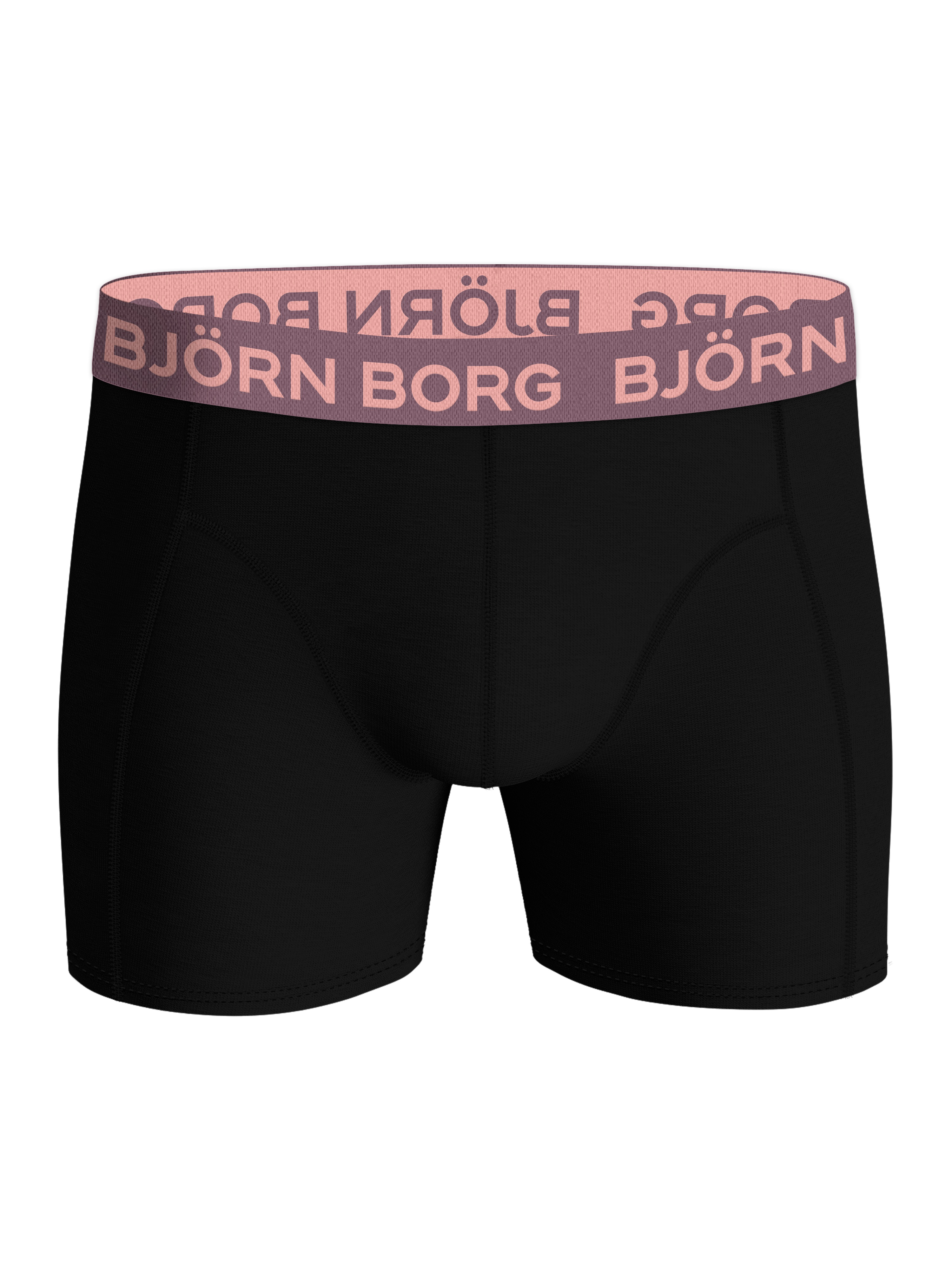 Bjorn Borg Cotton Stretch boxers, heren boxers normale lengte (7-pack), zwart met gekleurde tailleband