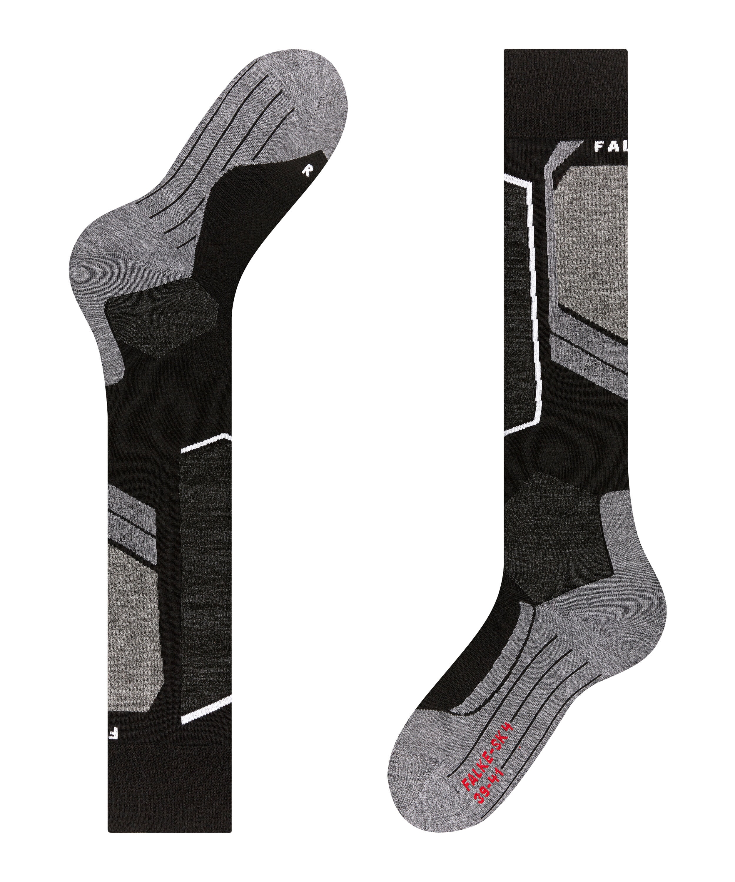 FALKE SK4 Advanced heren skiing kniekousen, zwart (black-mix)