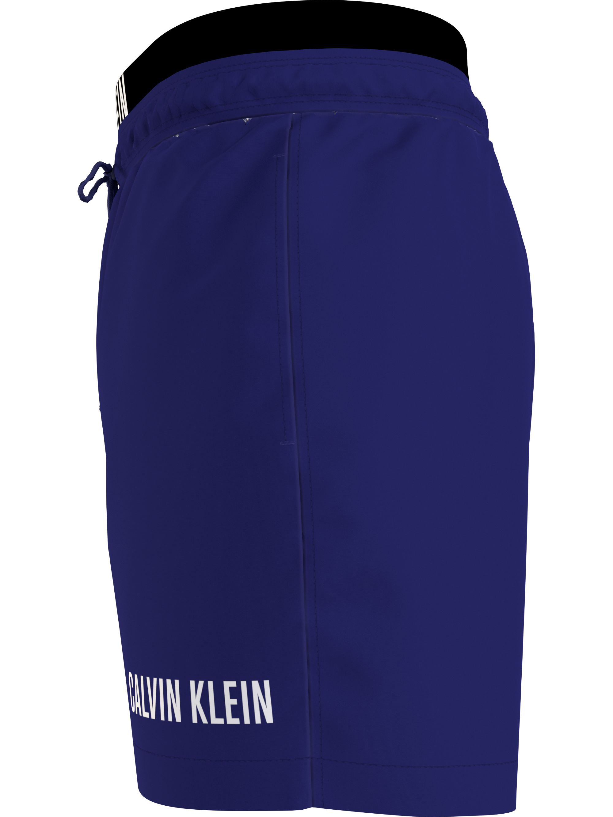 Calvin Klein Medium Drawstring double waistband swimshort, heren zwembroek, donker kobaltblauw