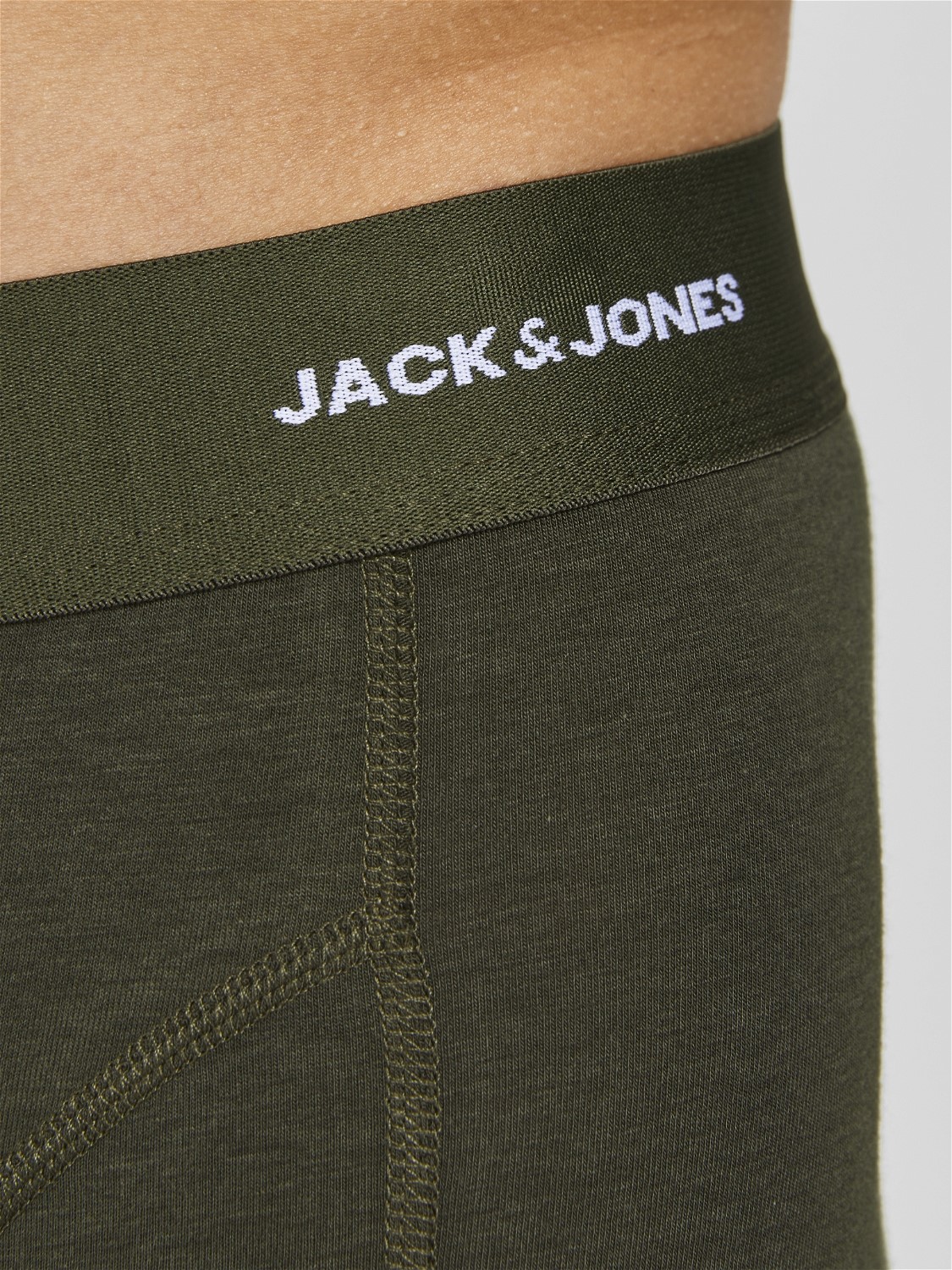 JACK & JONES Jacbasic bamboo trunks (3-pack), heren boxers normale lengte, groen, blauw, grijs en zwart