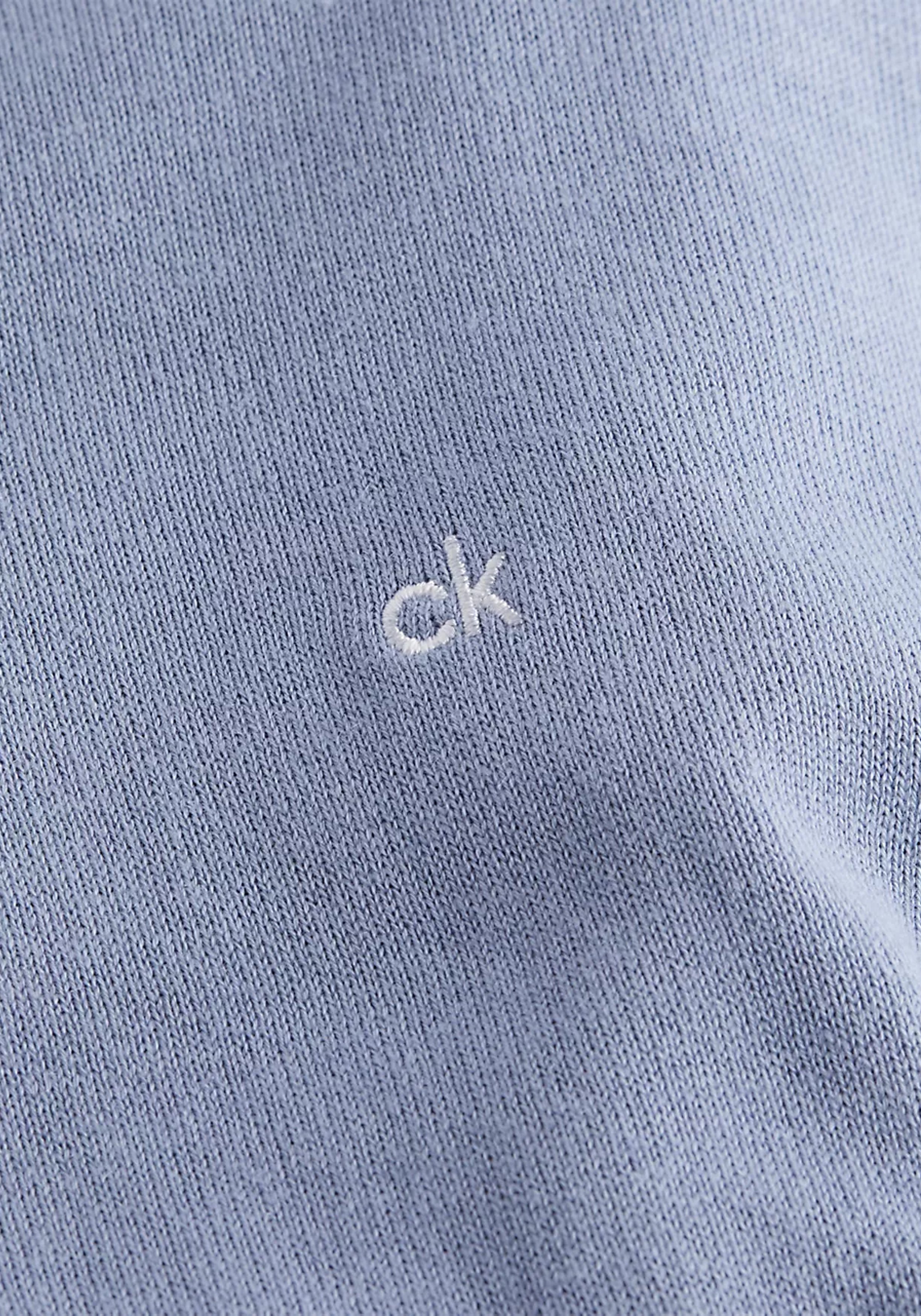 Calvin Klein heren pullover katoen met zijde, lichtblauw